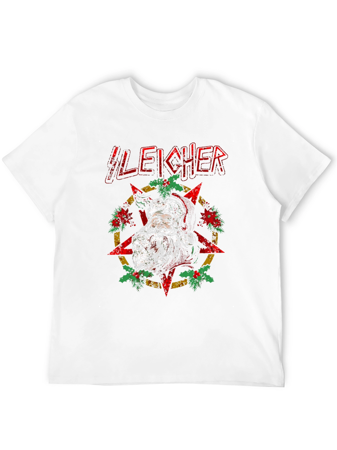 Sleigher Santa T-Shirt - Holiday Heavy Metal