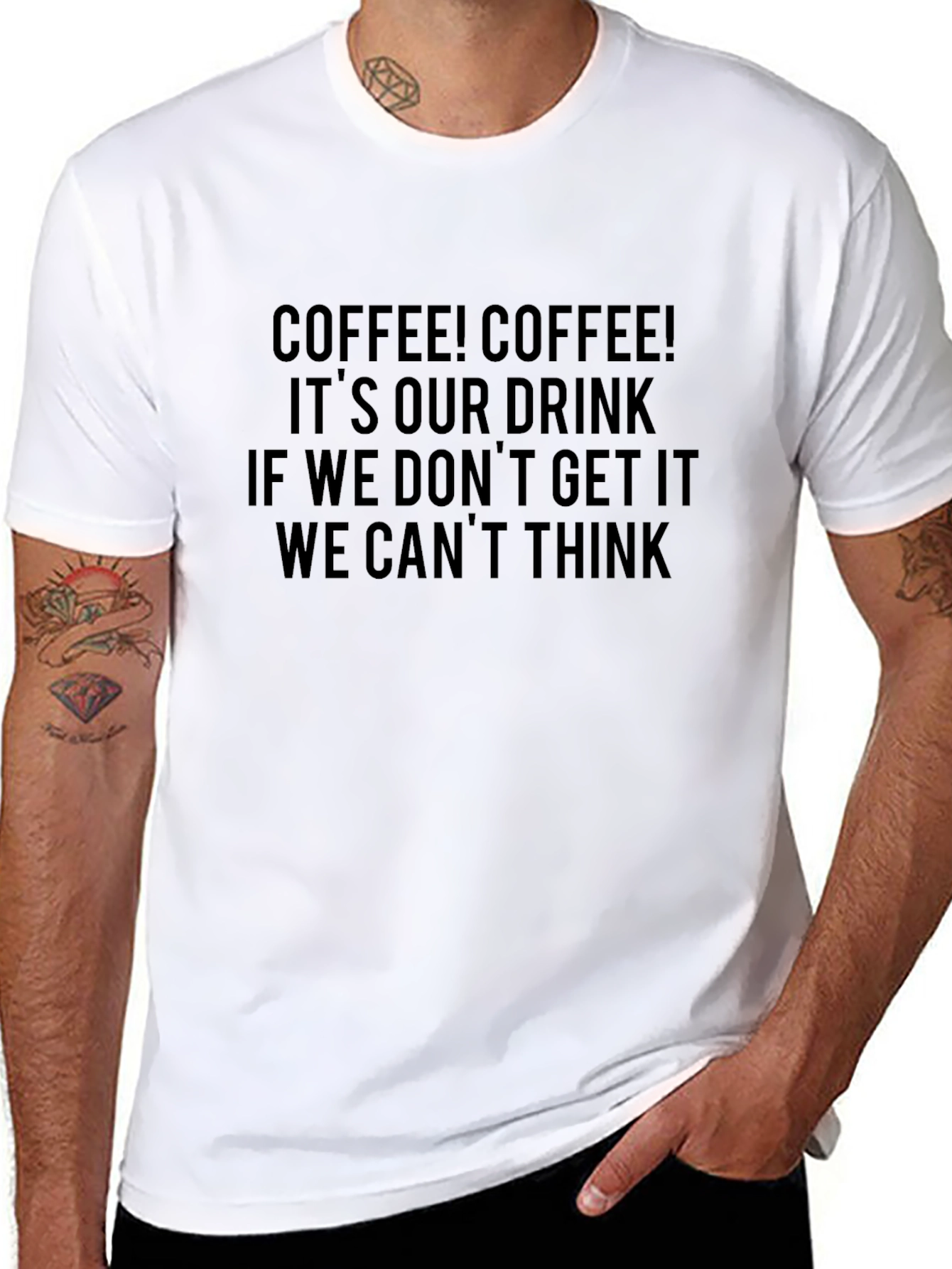 Coffee Lovers Graphic Tee - Cant Think Design