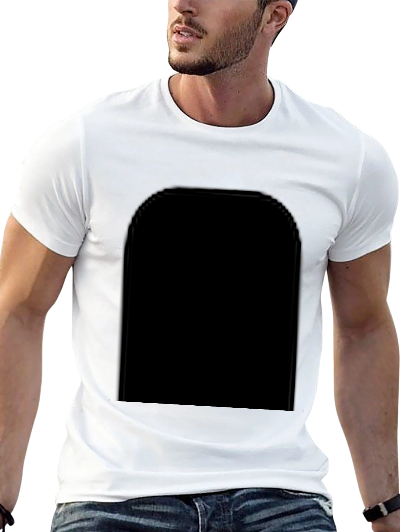 Mens Classic Black Short-Sleeve T-Shirt