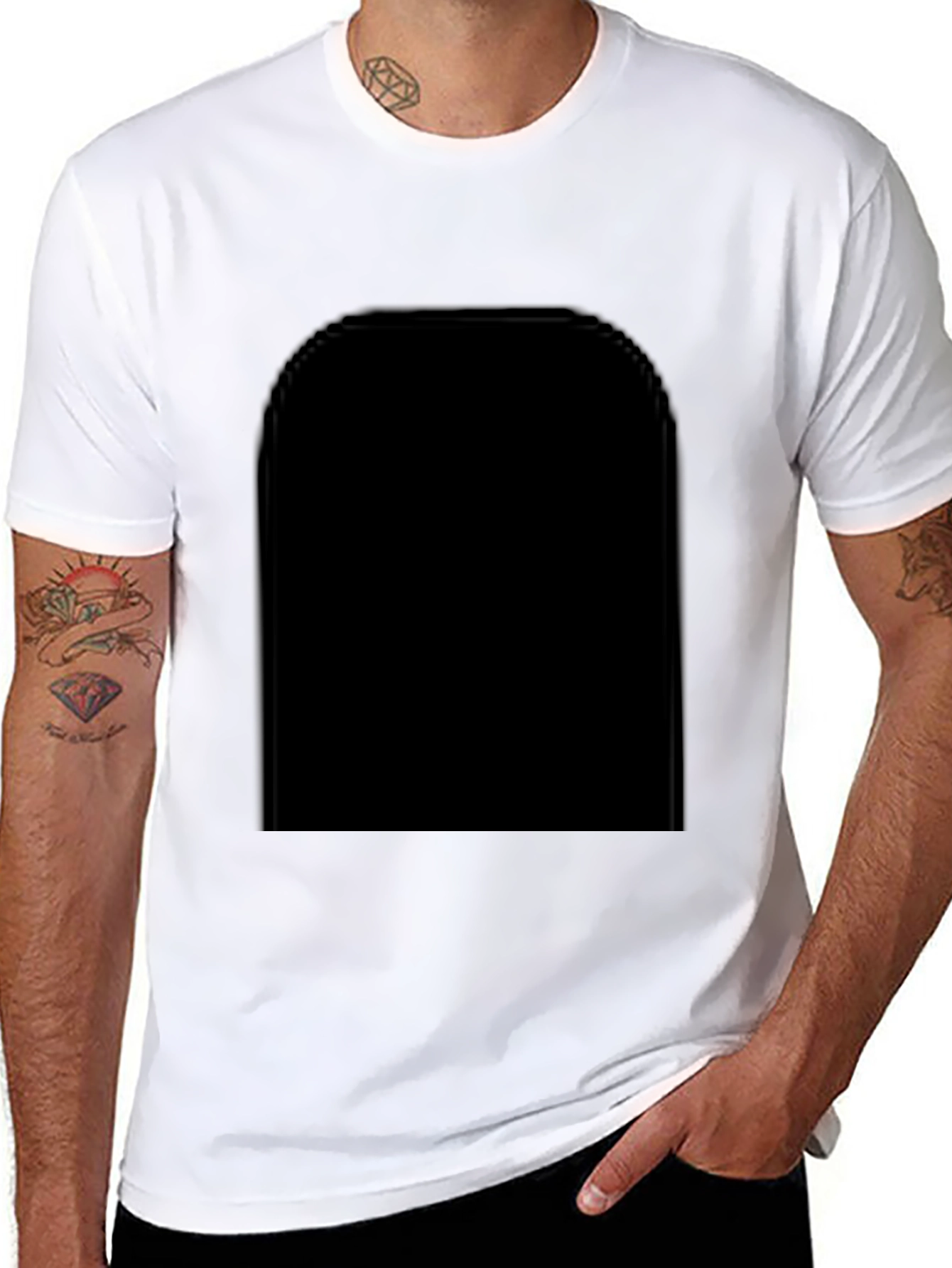 Mens Classic Black Short-Sleeve T-Shirt
