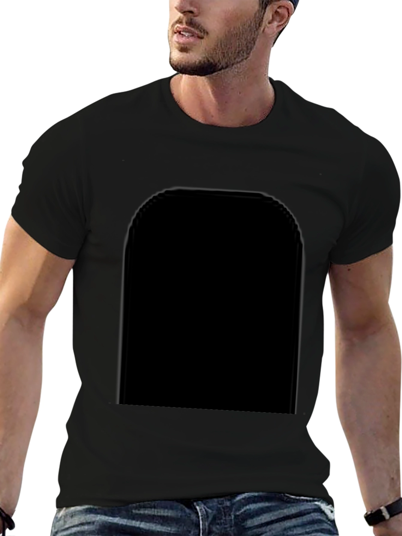 Mens Classic Black Short-Sleeve T-Shirt