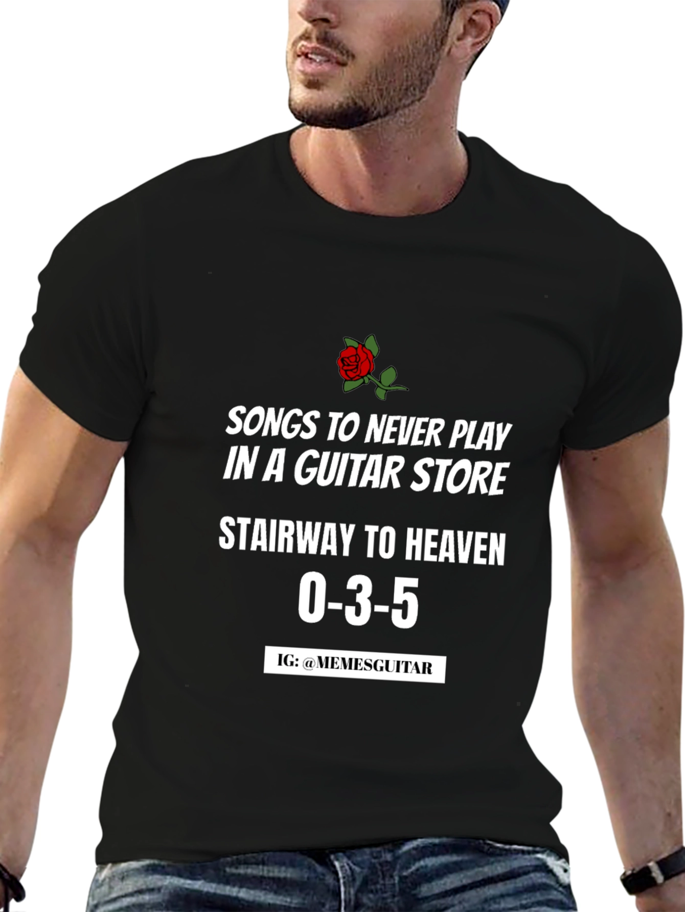 Guitar Store Song T-Shirt:  Stairway to Heaven 0-3-5