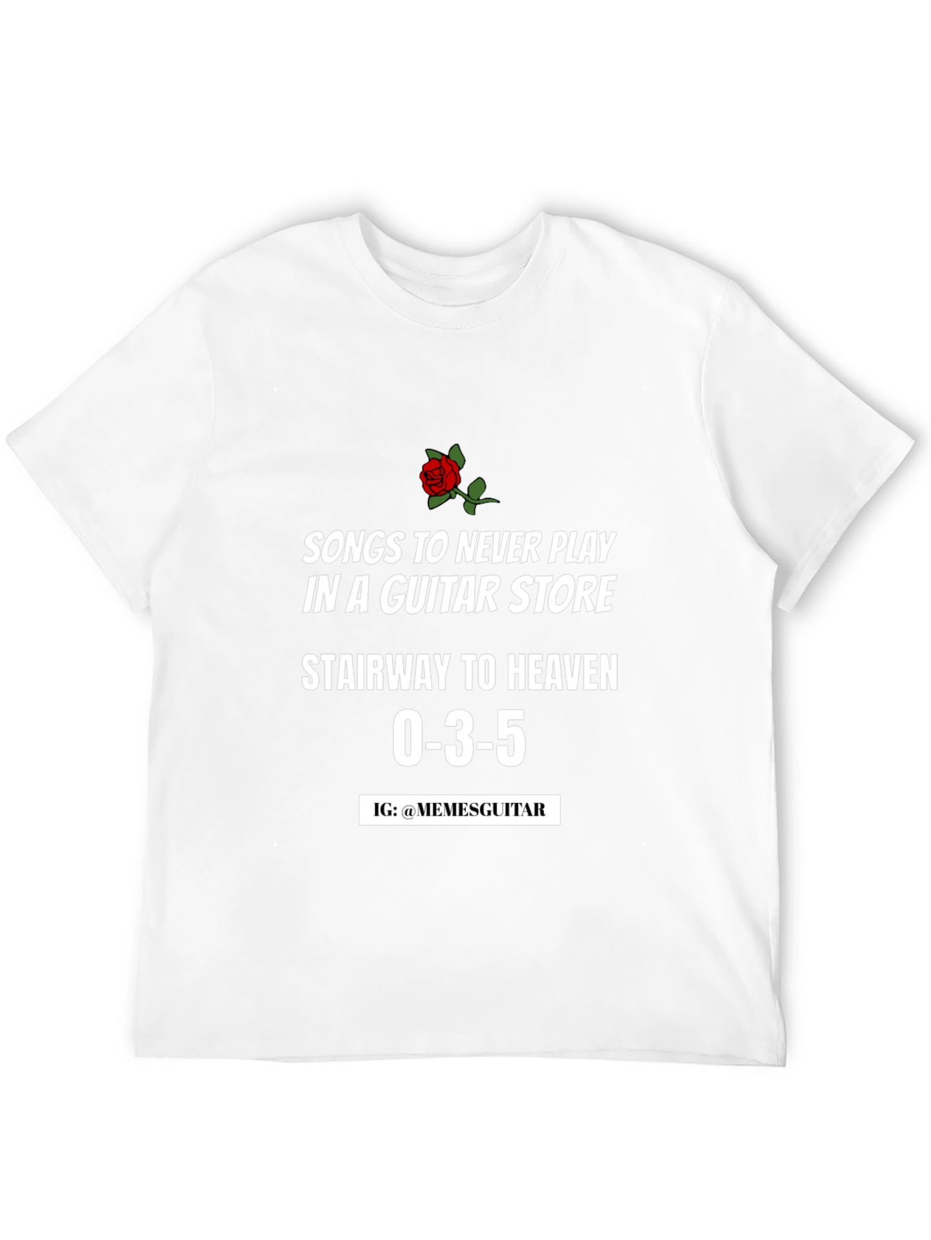 Guitar Store Song T-Shirt:  Stairway to Heaven 0-3-5