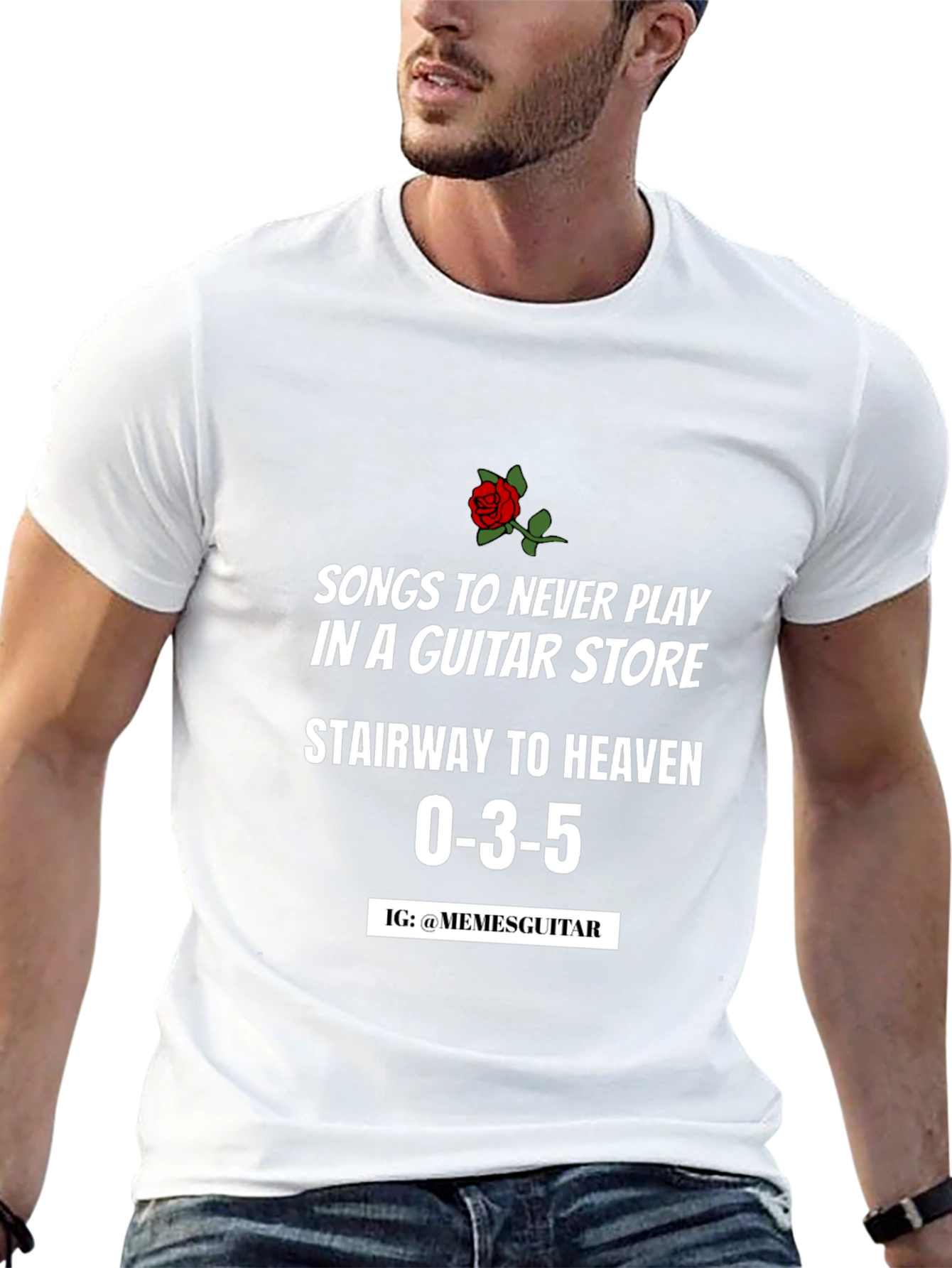 Guitar Store Song T-Shirt:  Stairway to Heaven 0-3-5