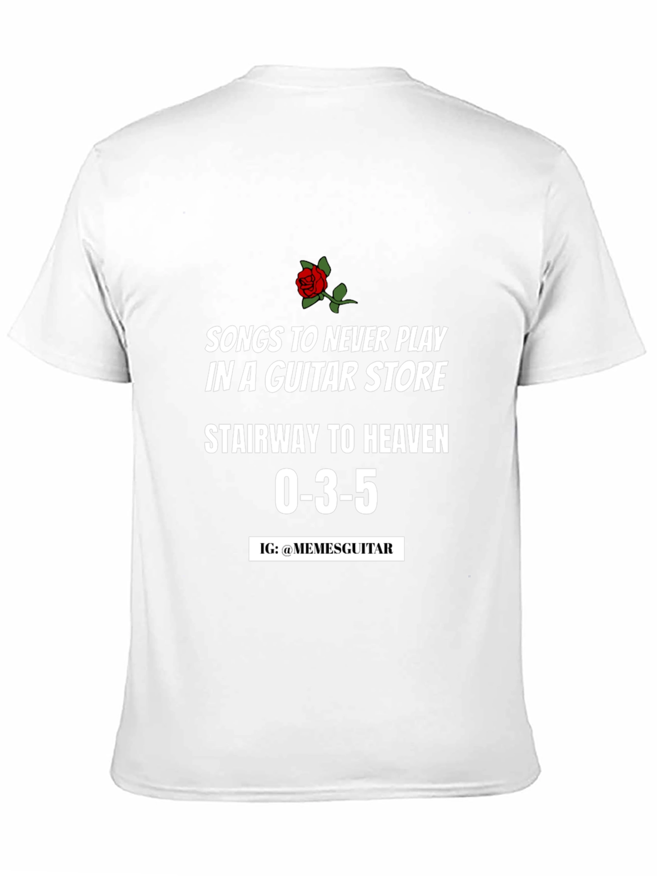 Guitar Store Song T-Shirt:  Stairway to Heaven 0-3-5