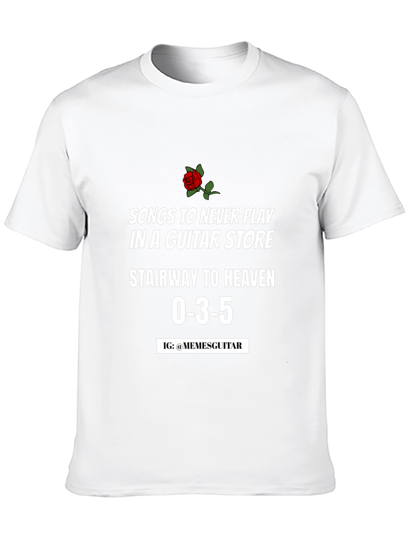 Guitar Store Song T-Shirt:  Stairway to Heaven 0-3-5