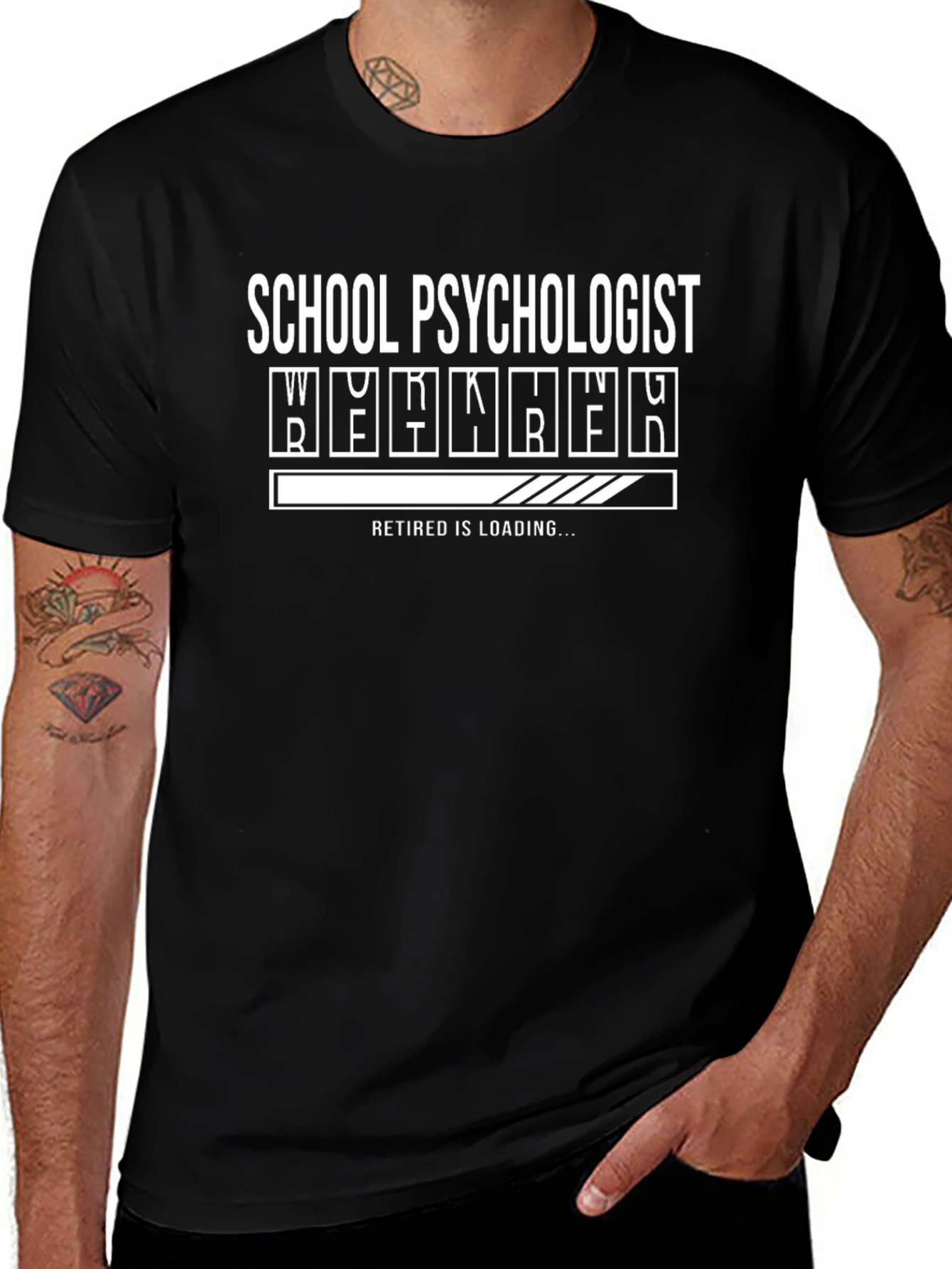 School Psychologist Retirement Loading T-Shirt