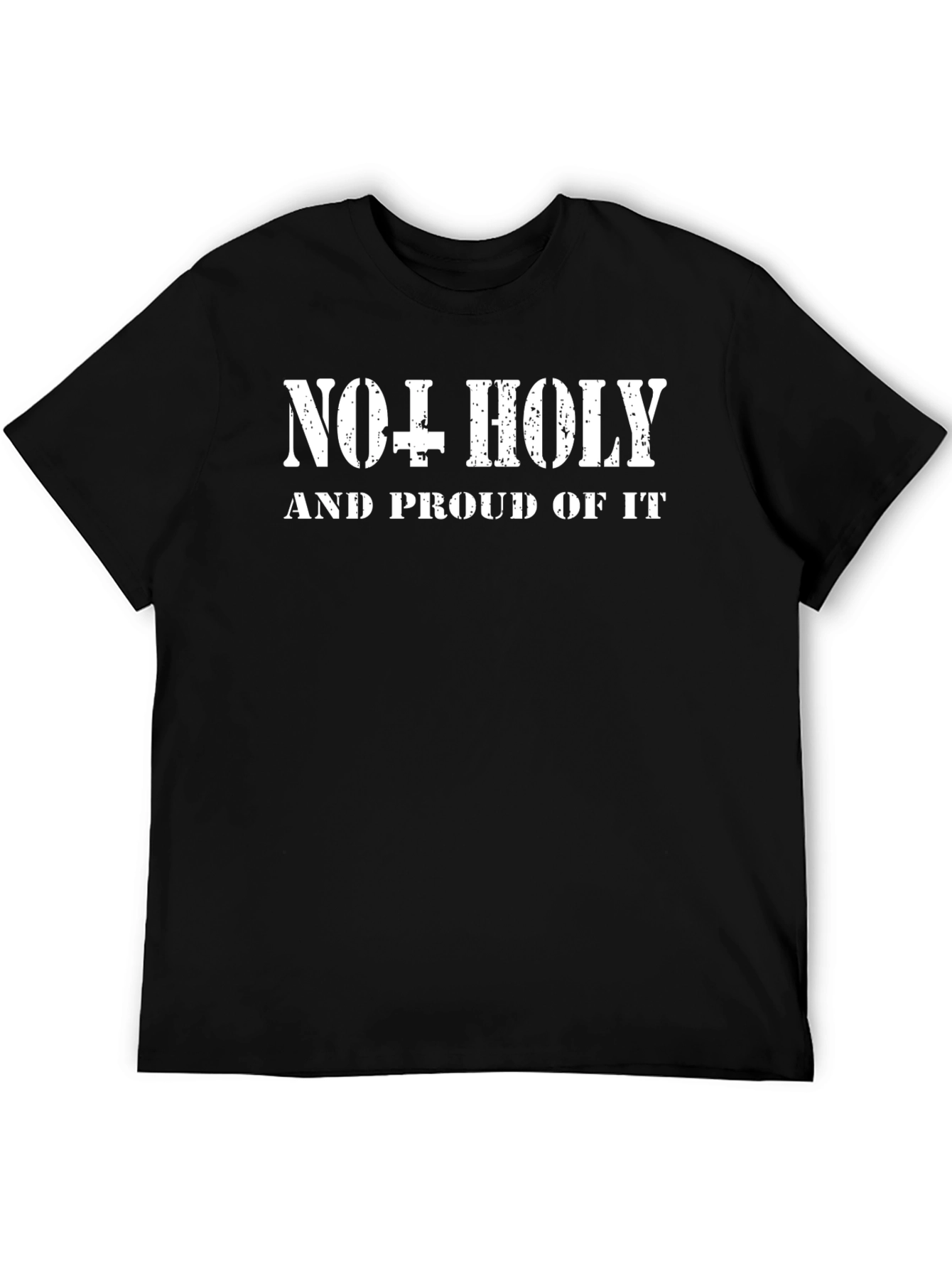 No + Holy Graphic T-Shirt - Black