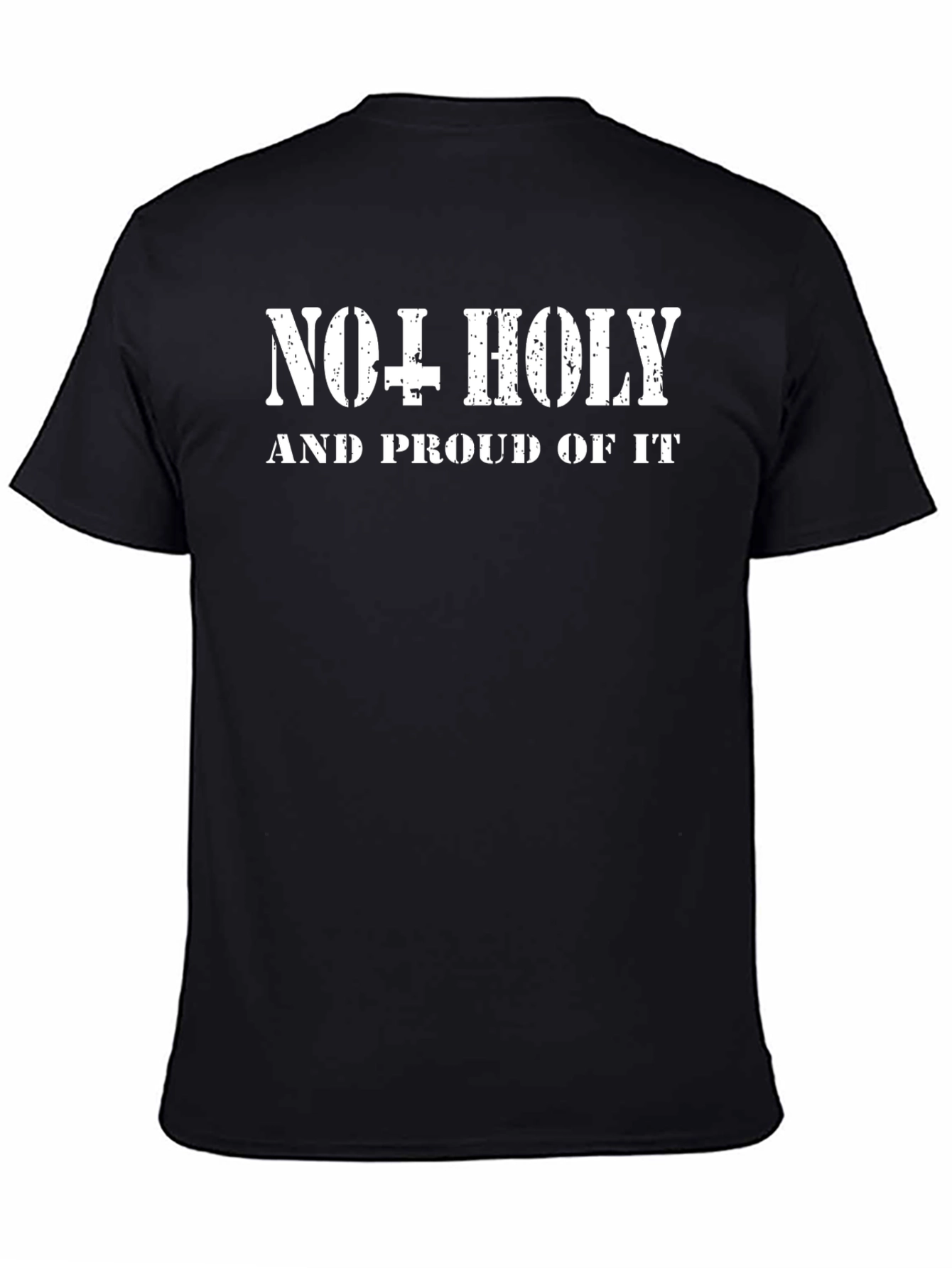 No + Holy Graphic T-Shirt - Black