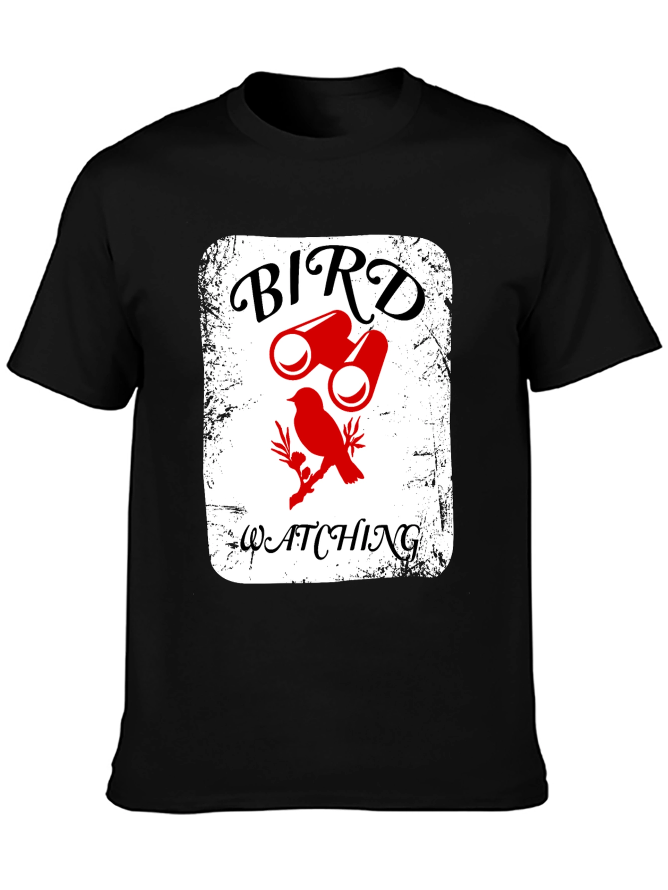 Bird Watching T-Shirt - Binoculars & Bird Graphic Tee