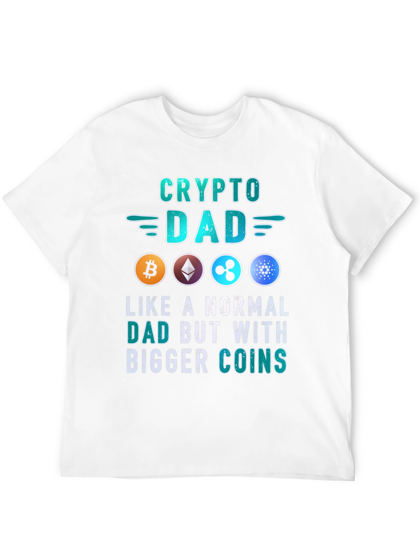 Crypto Dad T-Shirt: Bitcoin Ethereum Ripple Cardano