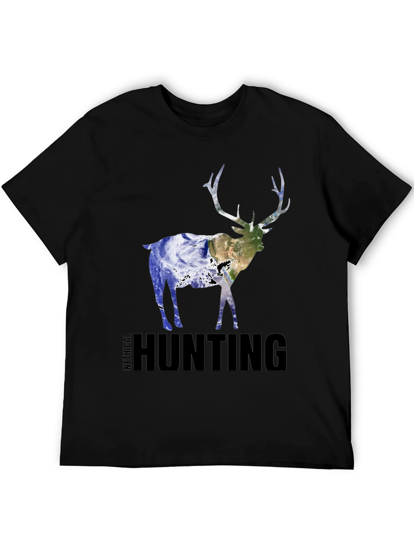 Ethical Hunting Deer Earth Graphic T-Shirt