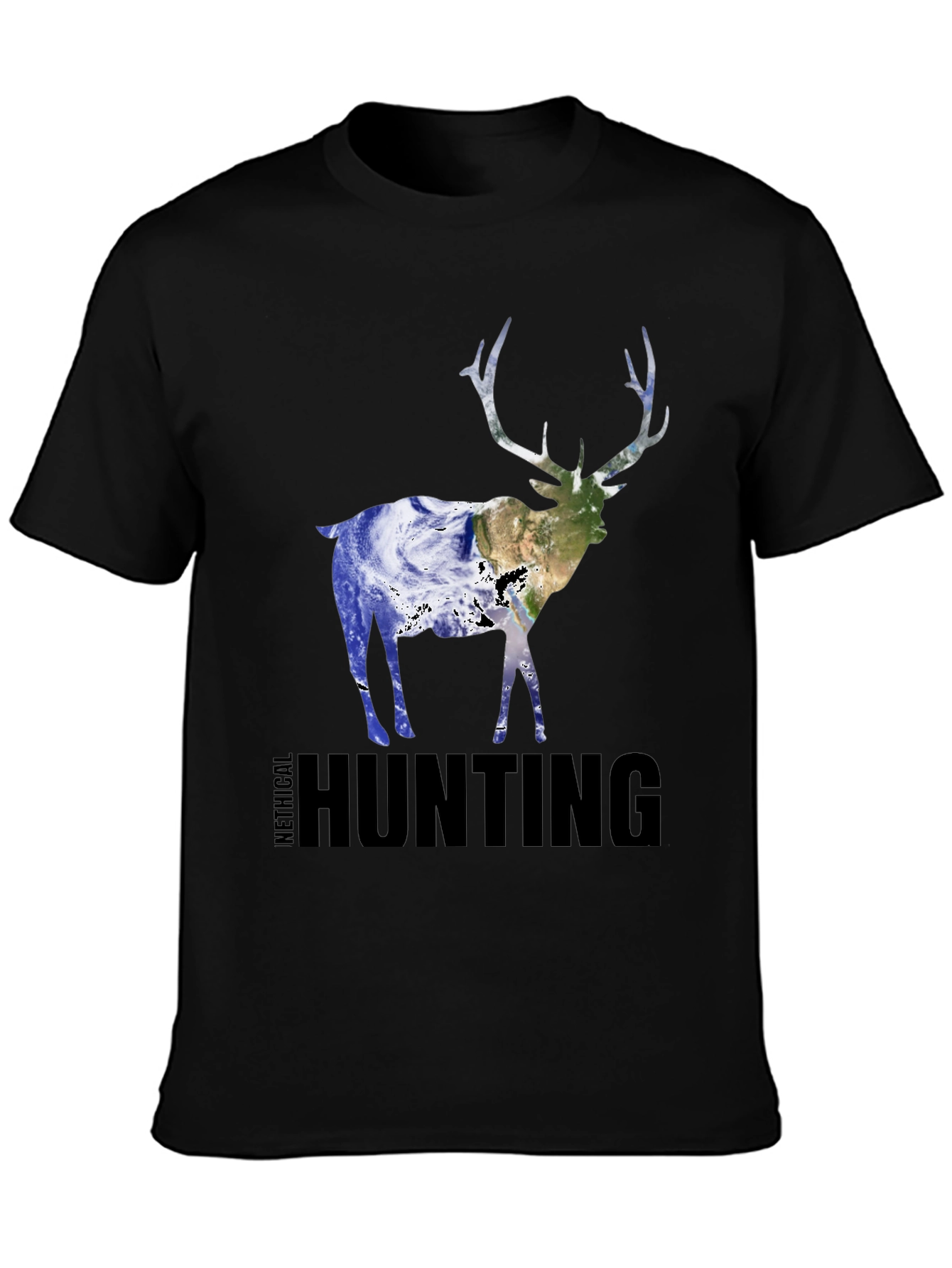 Ethical Hunting Deer Earth Graphic T-Shirt