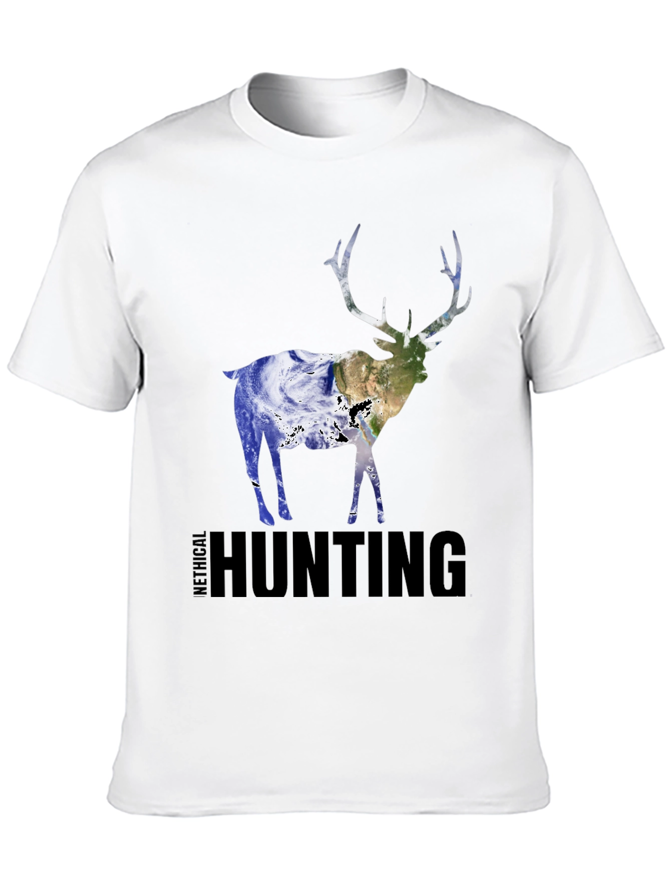 Ethical Hunting Deer Earth Graphic T-Shirt