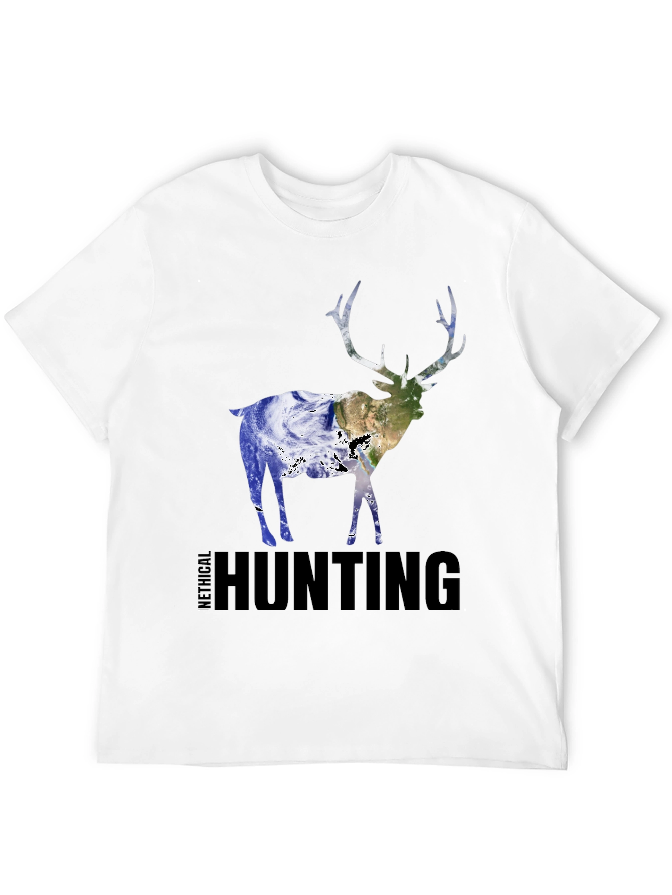 Ethical Hunting Deer Earth Graphic T-Shirt