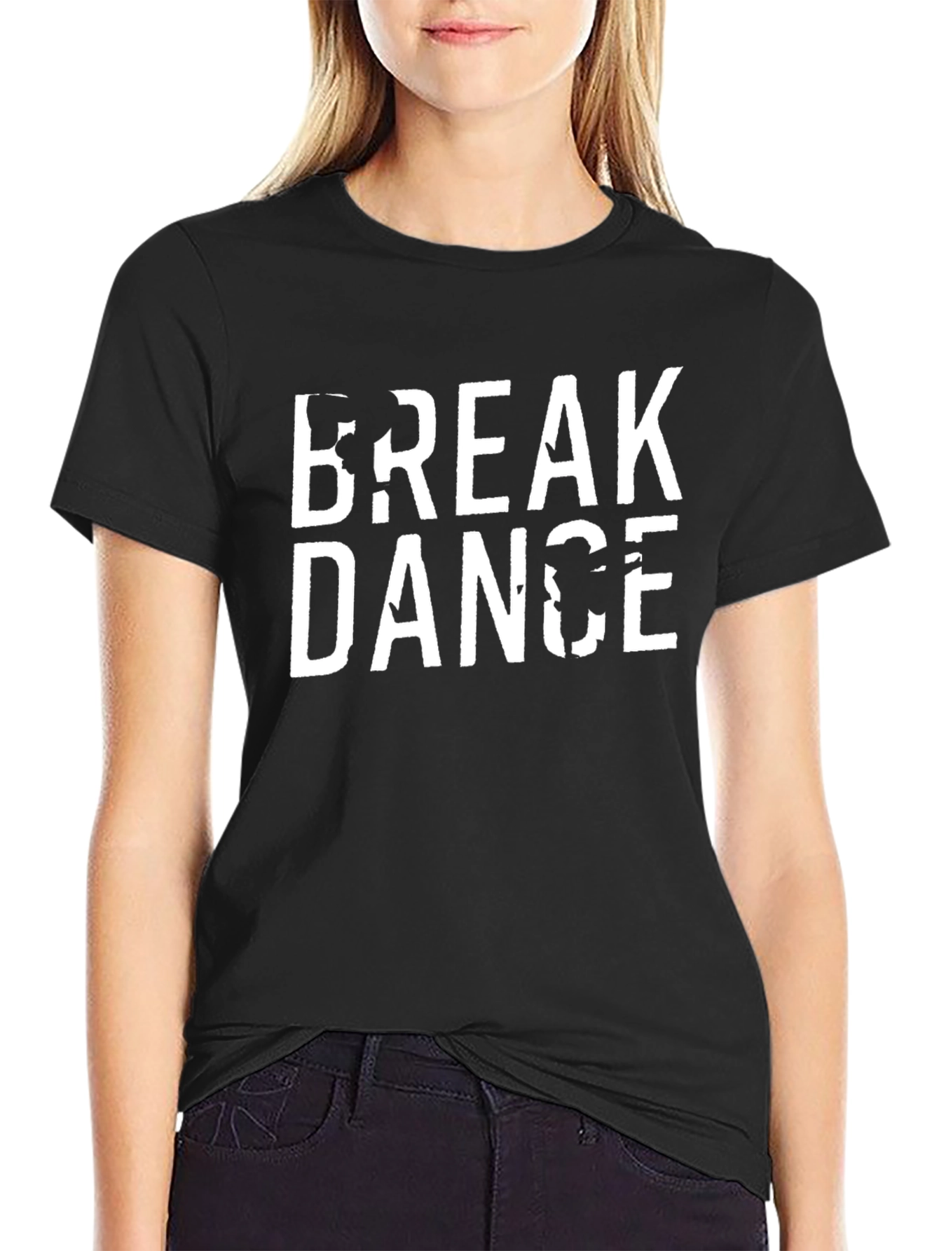 Break Dance Black T-Shirt Graphic Tee