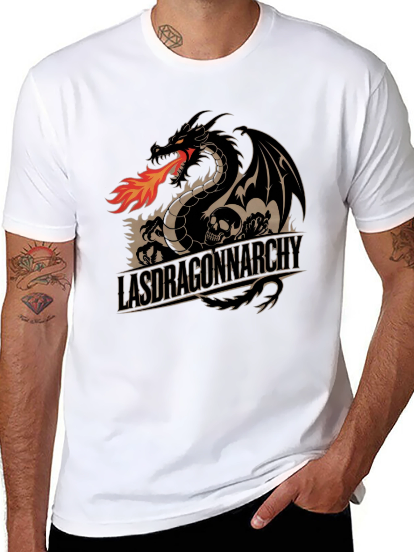Dragon Anarchy Black Graphic Tee