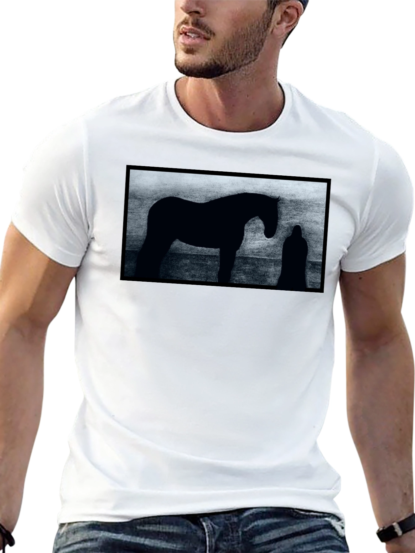 Silhouette Horse Graphic T-Shirt - Unisex Black Tee