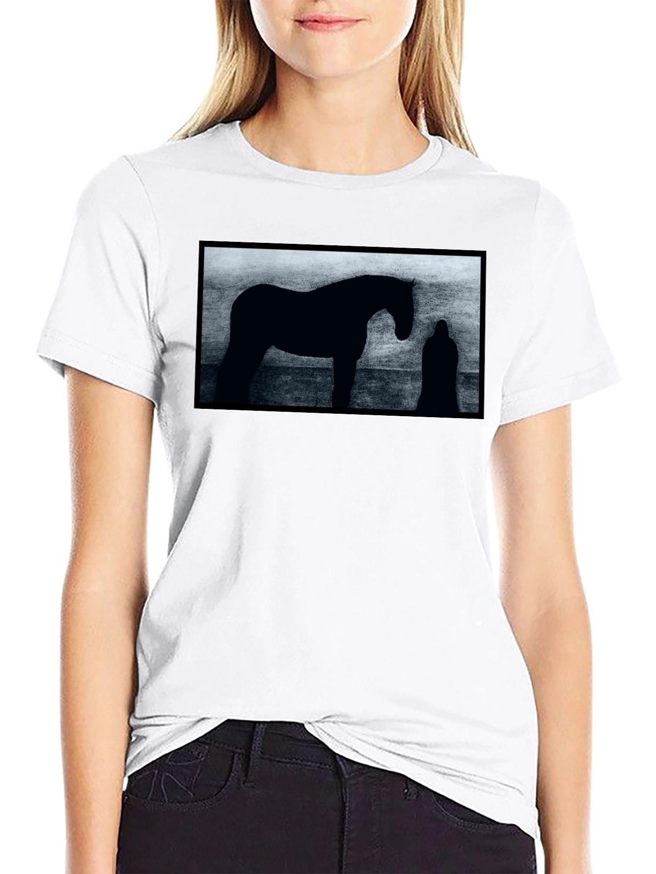 Silhouette Horse Graphic T-Shirt - Unisex Black Tee