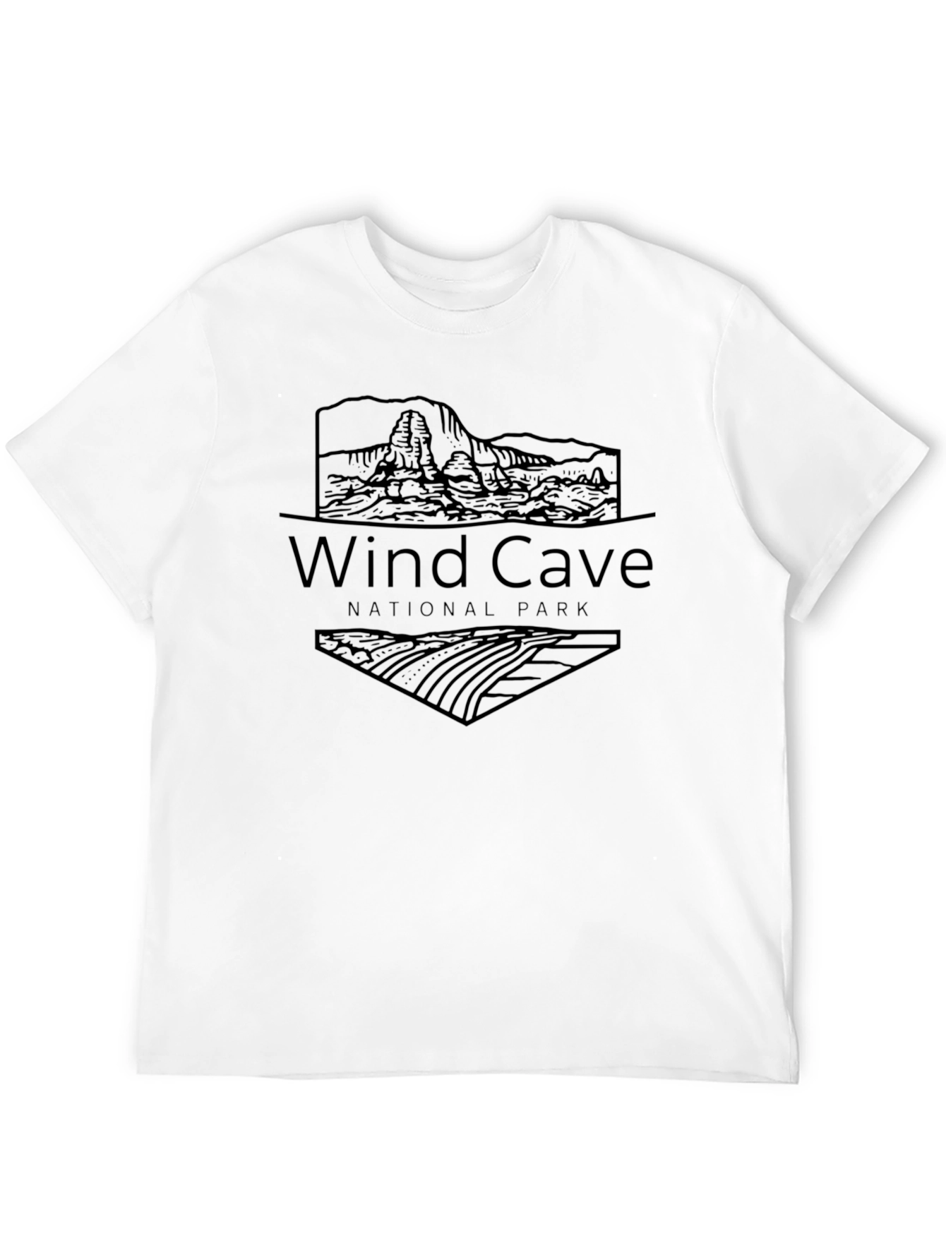 Wind Cave National Park Black T-Shirt