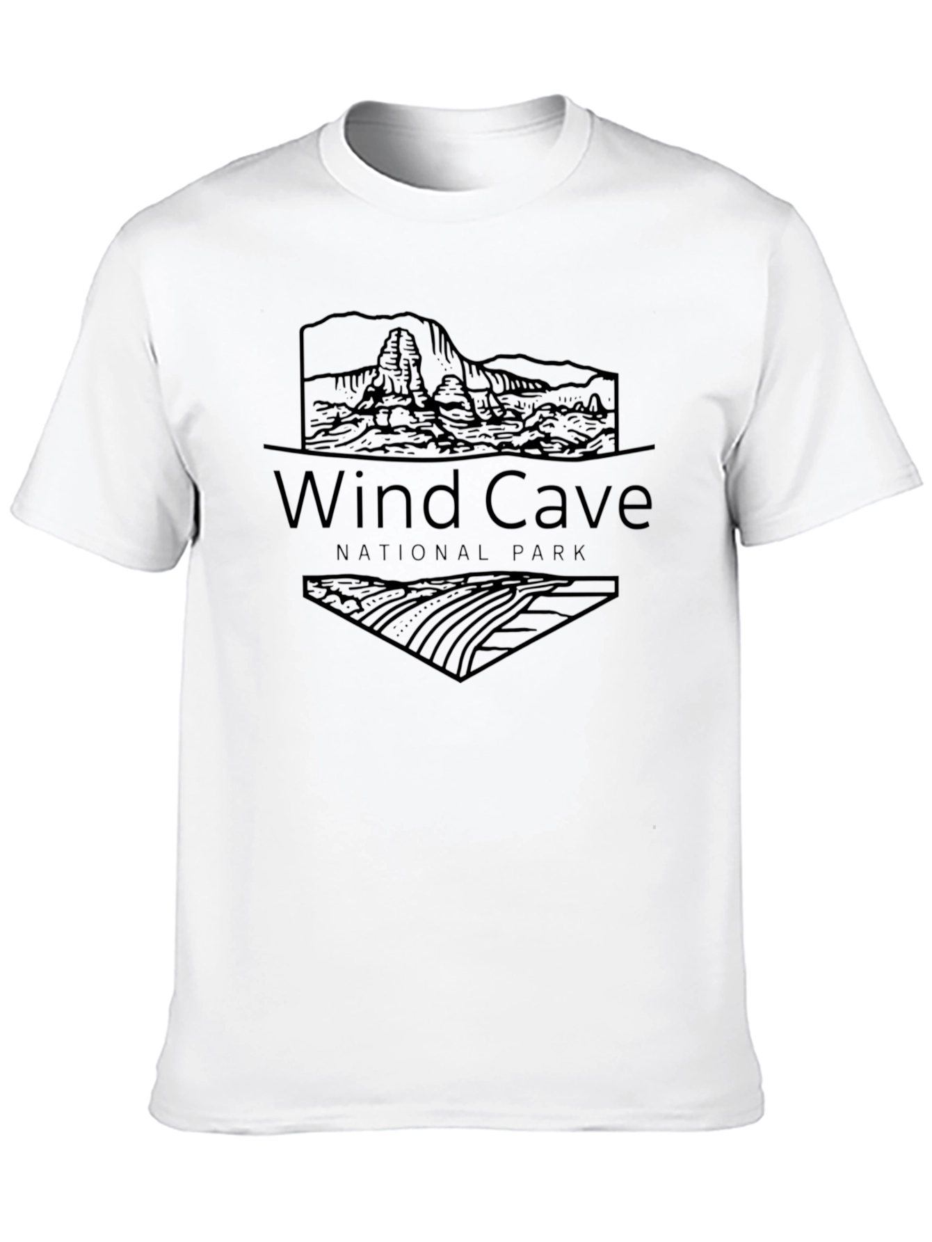 Wind Cave National Park Black T-Shirt