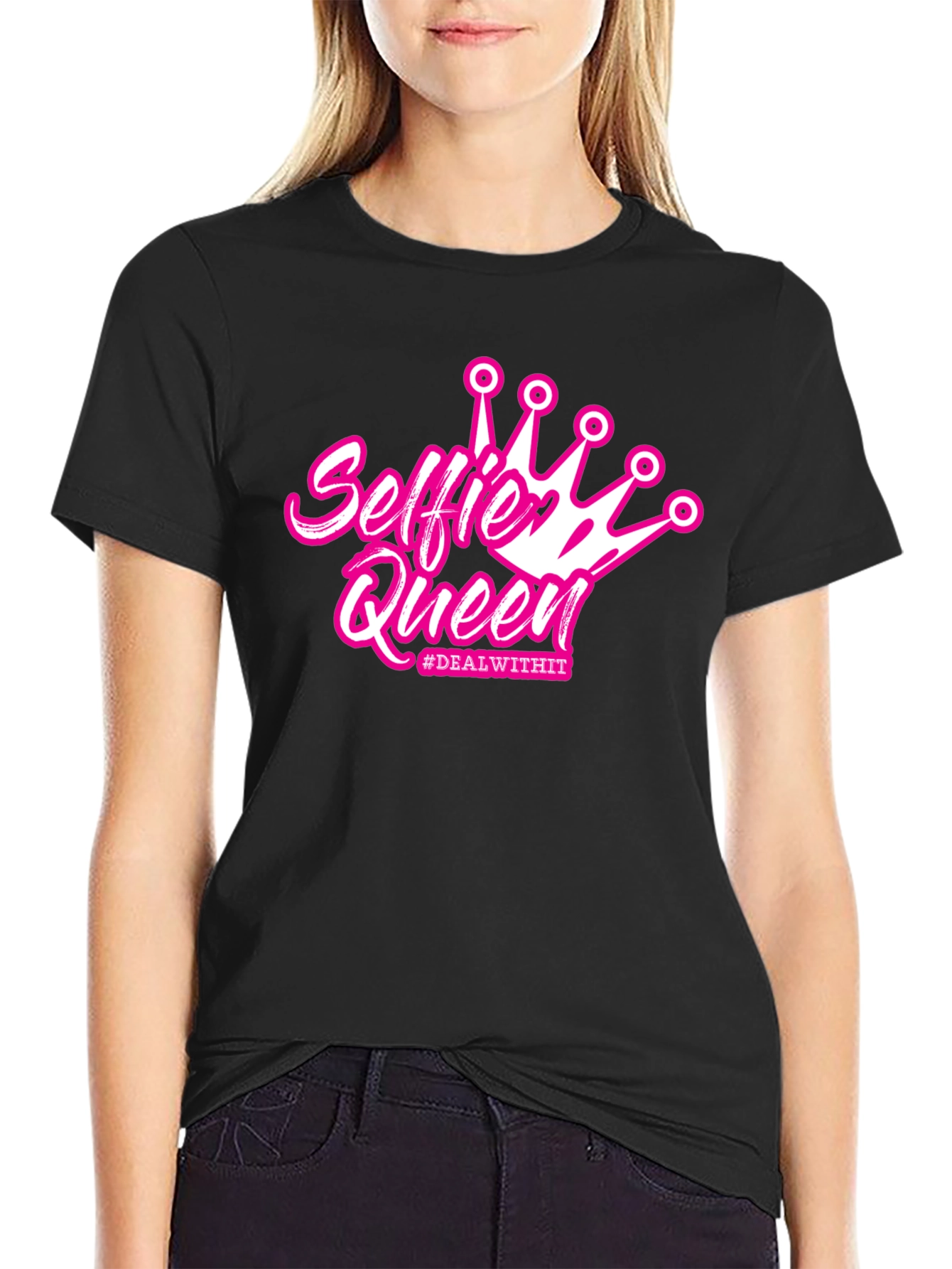 Selfie Queen Black T-Shirt