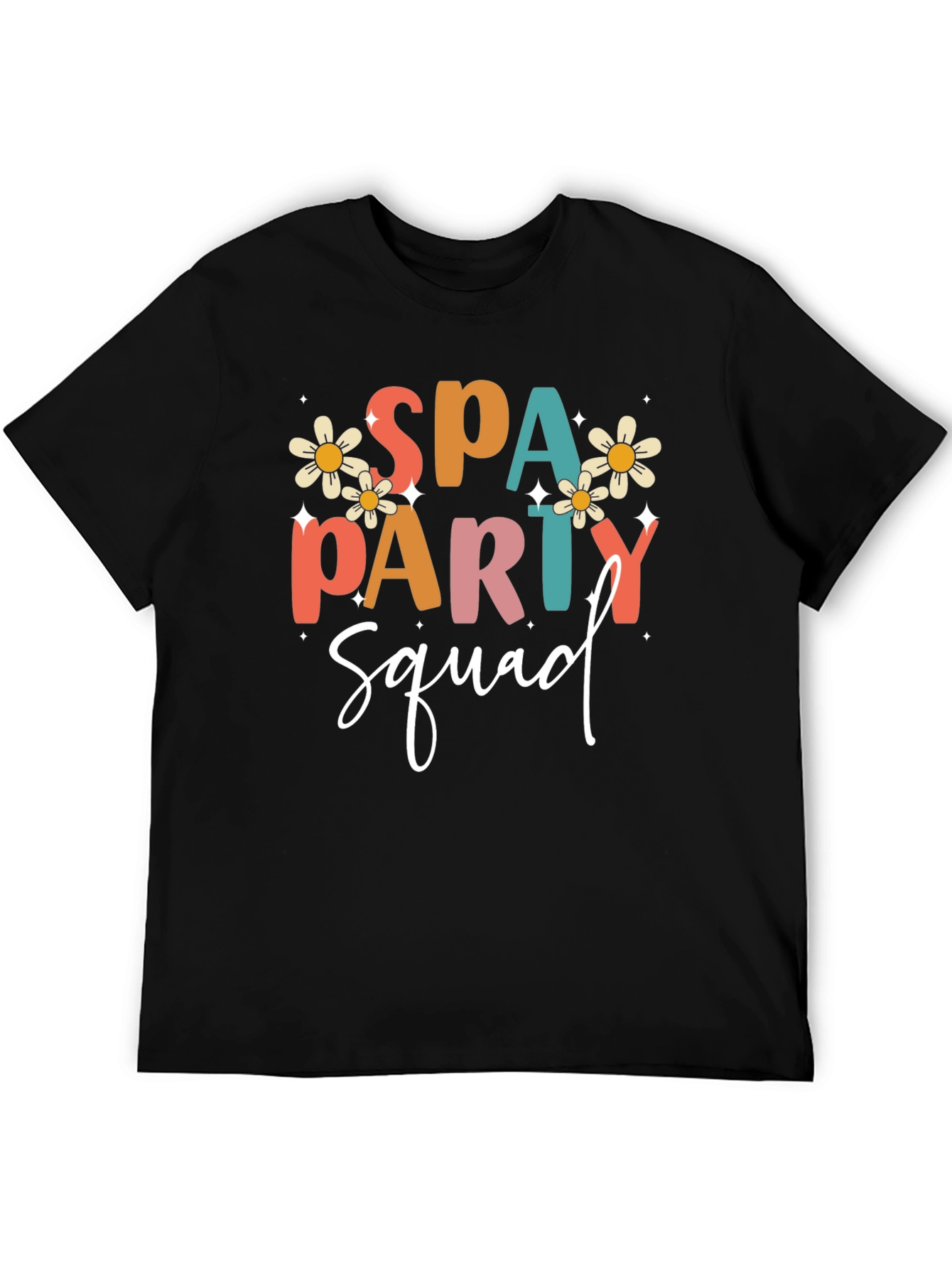 Spa Party Squad Black Graphic Tee