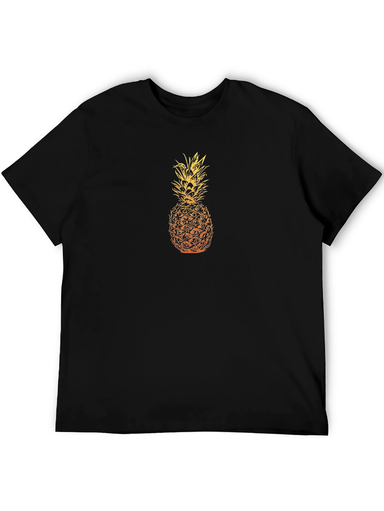 Pineapple Graphic Tee - Stylish Black T-Shirt