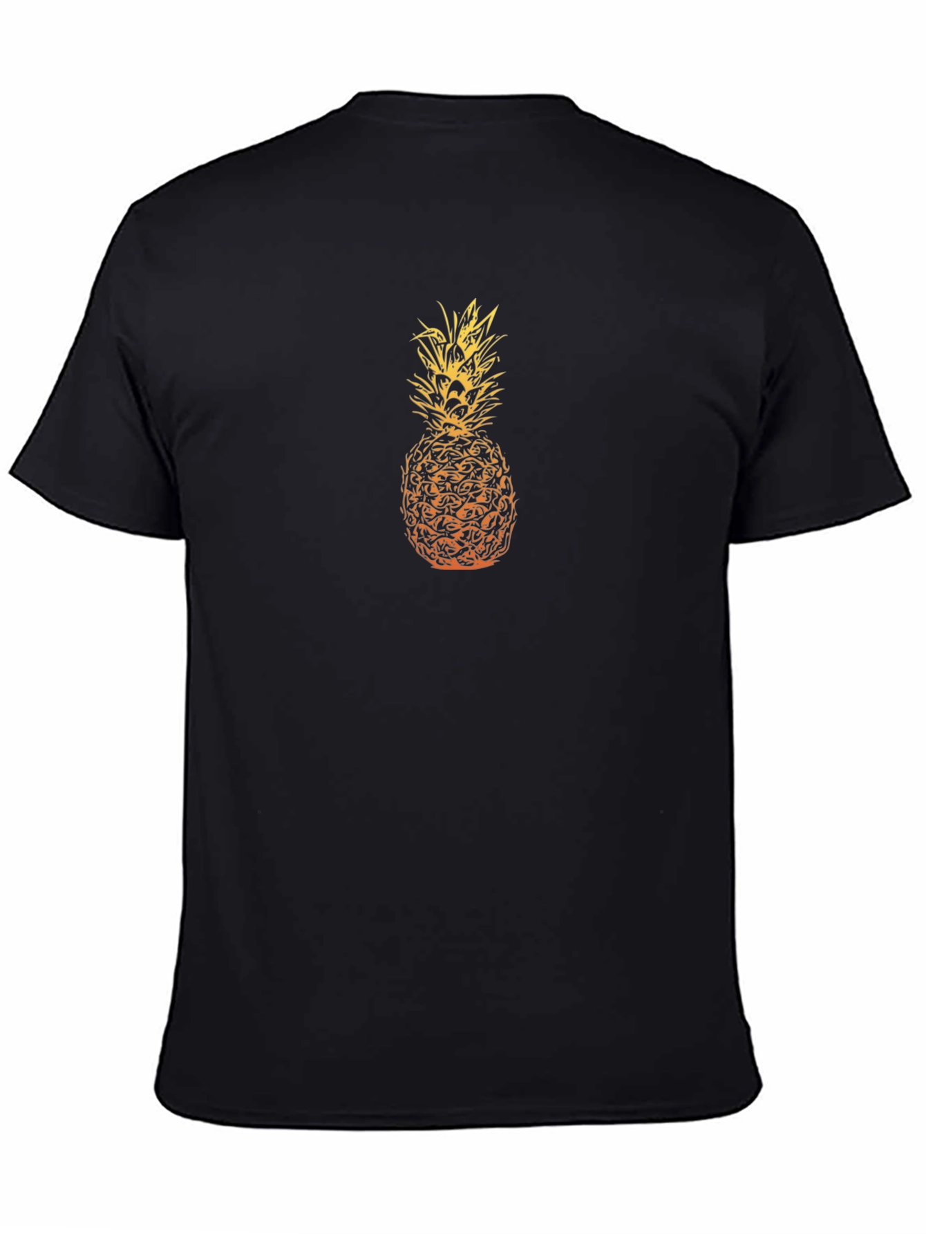 Pineapple Graphic Tee - Stylish Black T-Shirt