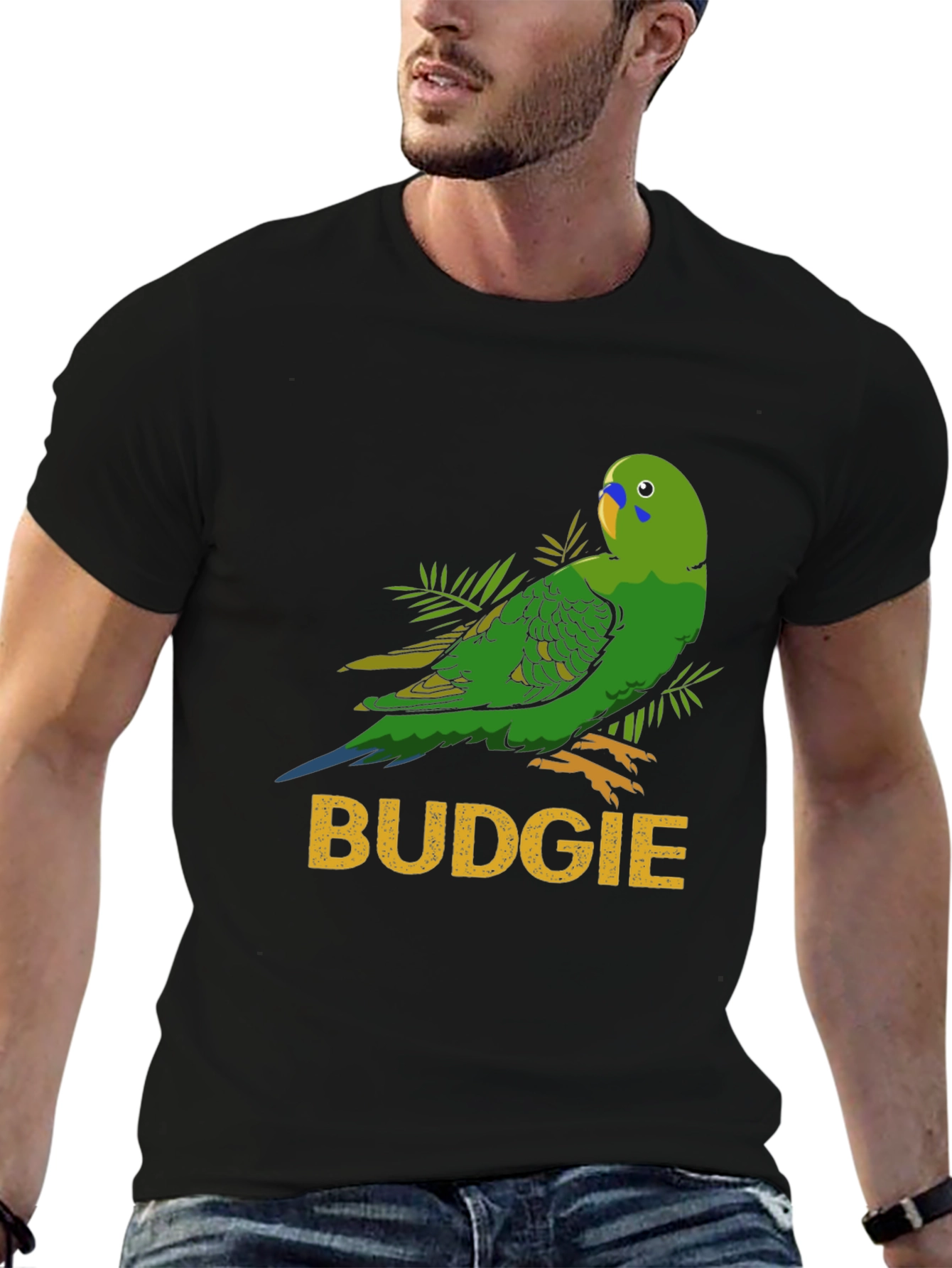 Budgie Parrot Graphic T-Shirt - Bird Lover Tee