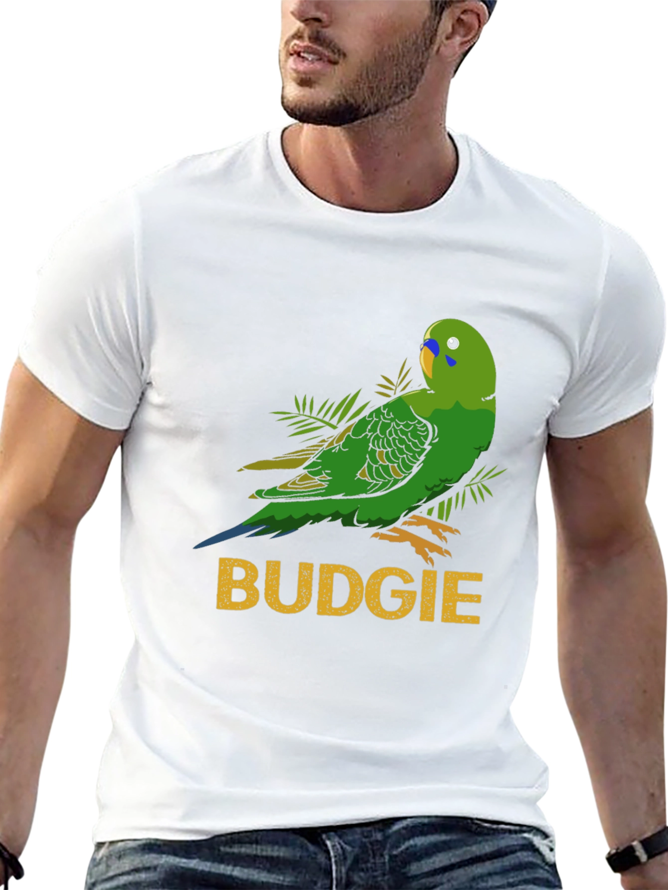 Budgie Parrot Graphic T-Shirt - Bird Lover Tee