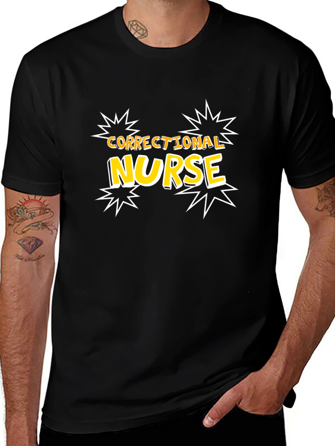 Correctional Nurse Black T-Shirt