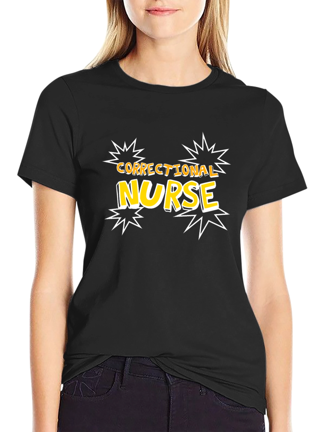 Correctional Nurse Black T-Shirt