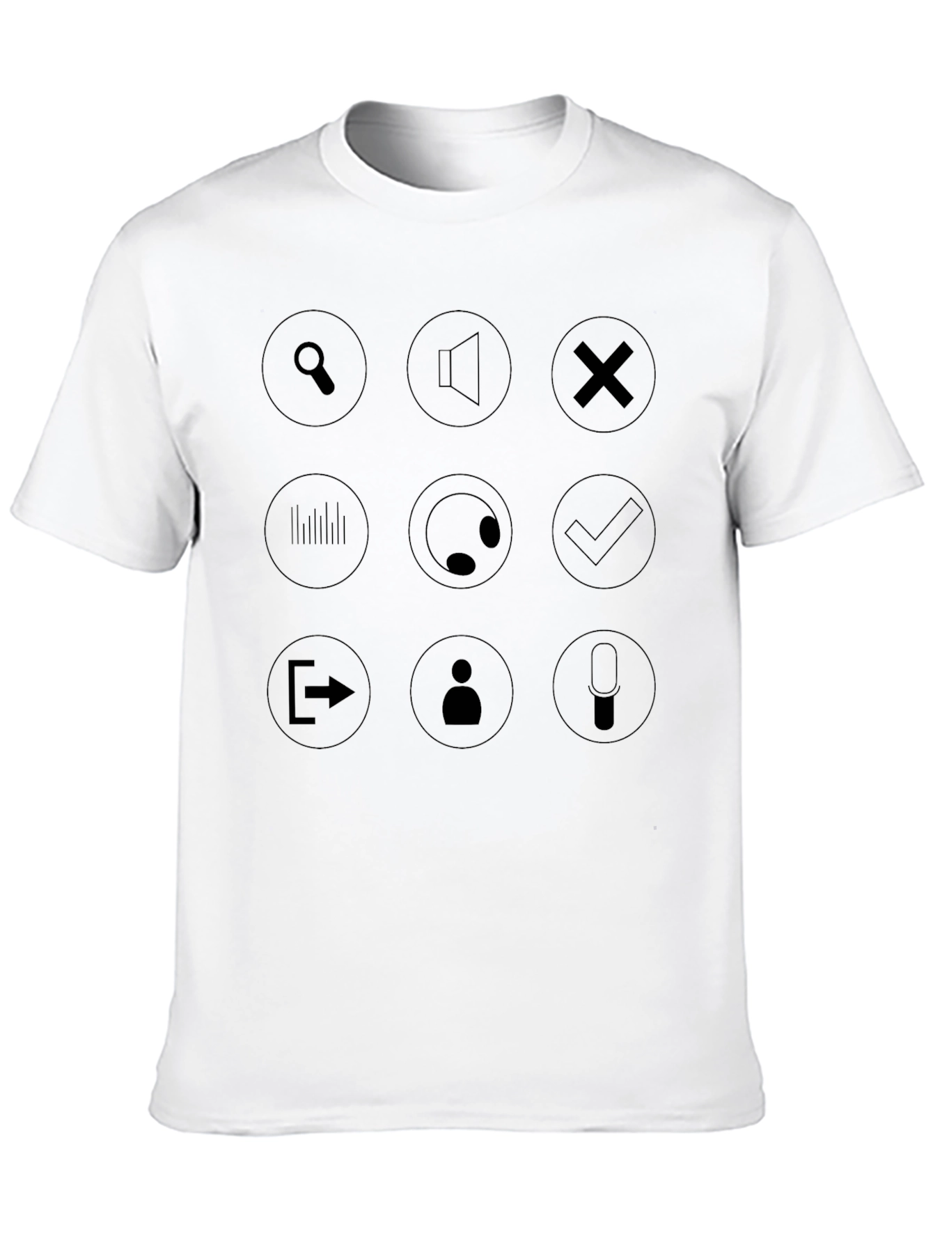 Graphic Icon Tee - Modern Black T-Shirt