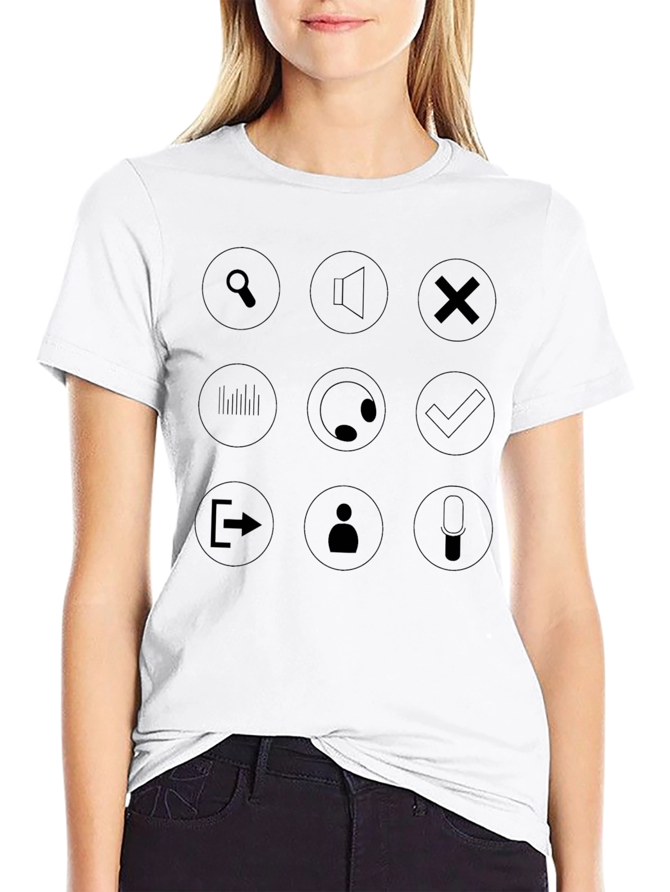 Graphic Icon Tee - Modern Black T-Shirt