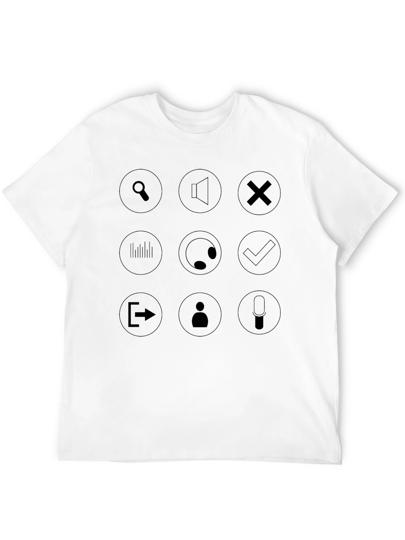 Graphic Icon Tee - Modern Black T-Shirt