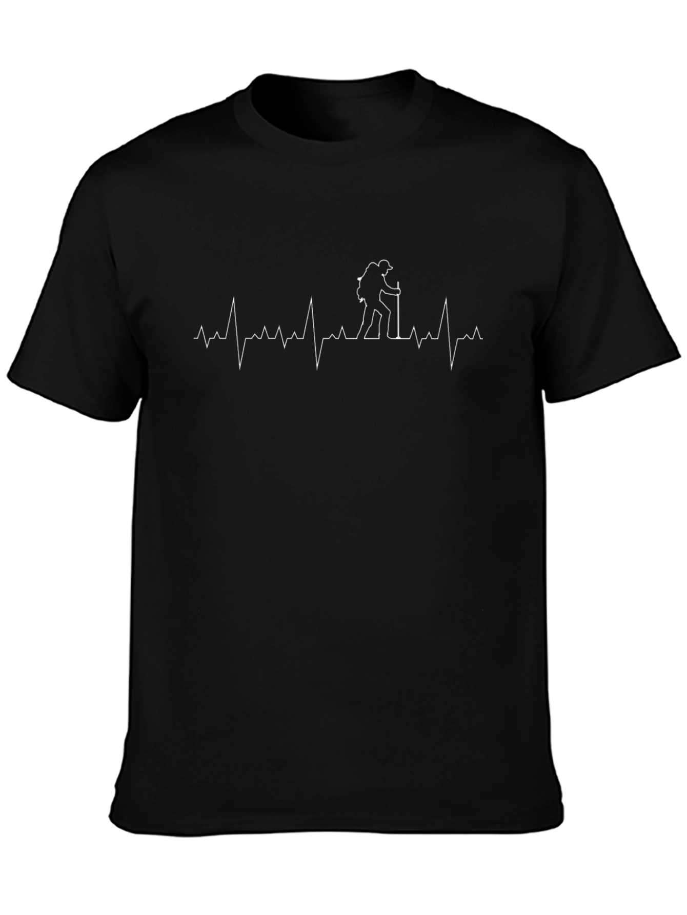 Heartbeat Hiker Graphic Tee - Black