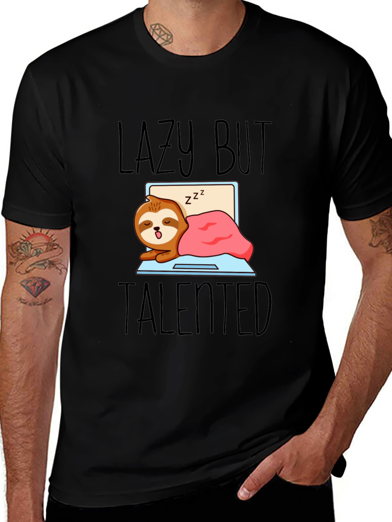 Lazy But Talented Sloth T-Shirt - Funny Graphic Tee