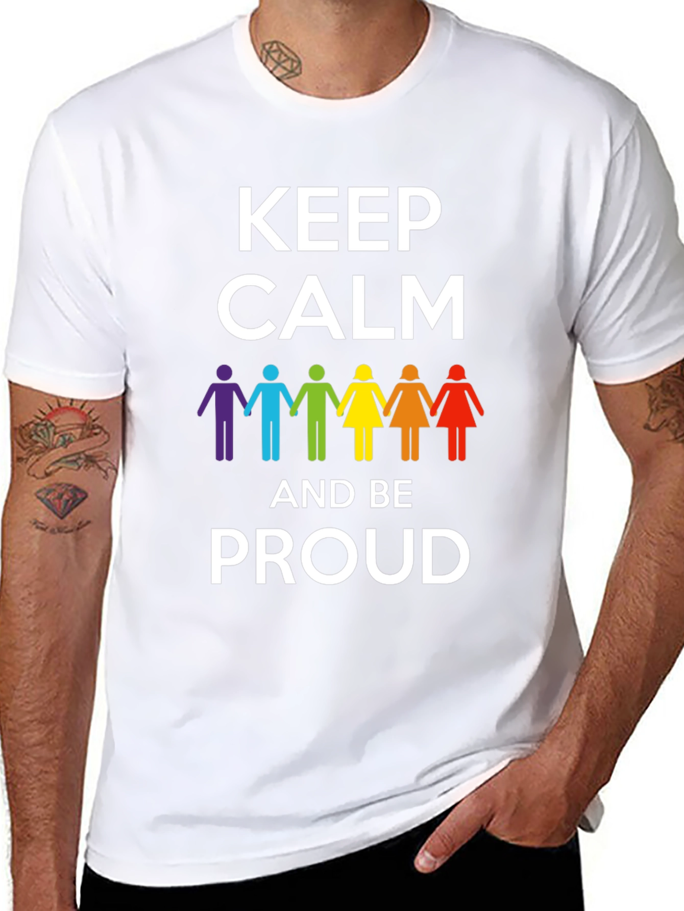 Keep Calm & Be Proud LGBT Pride T-Shirt