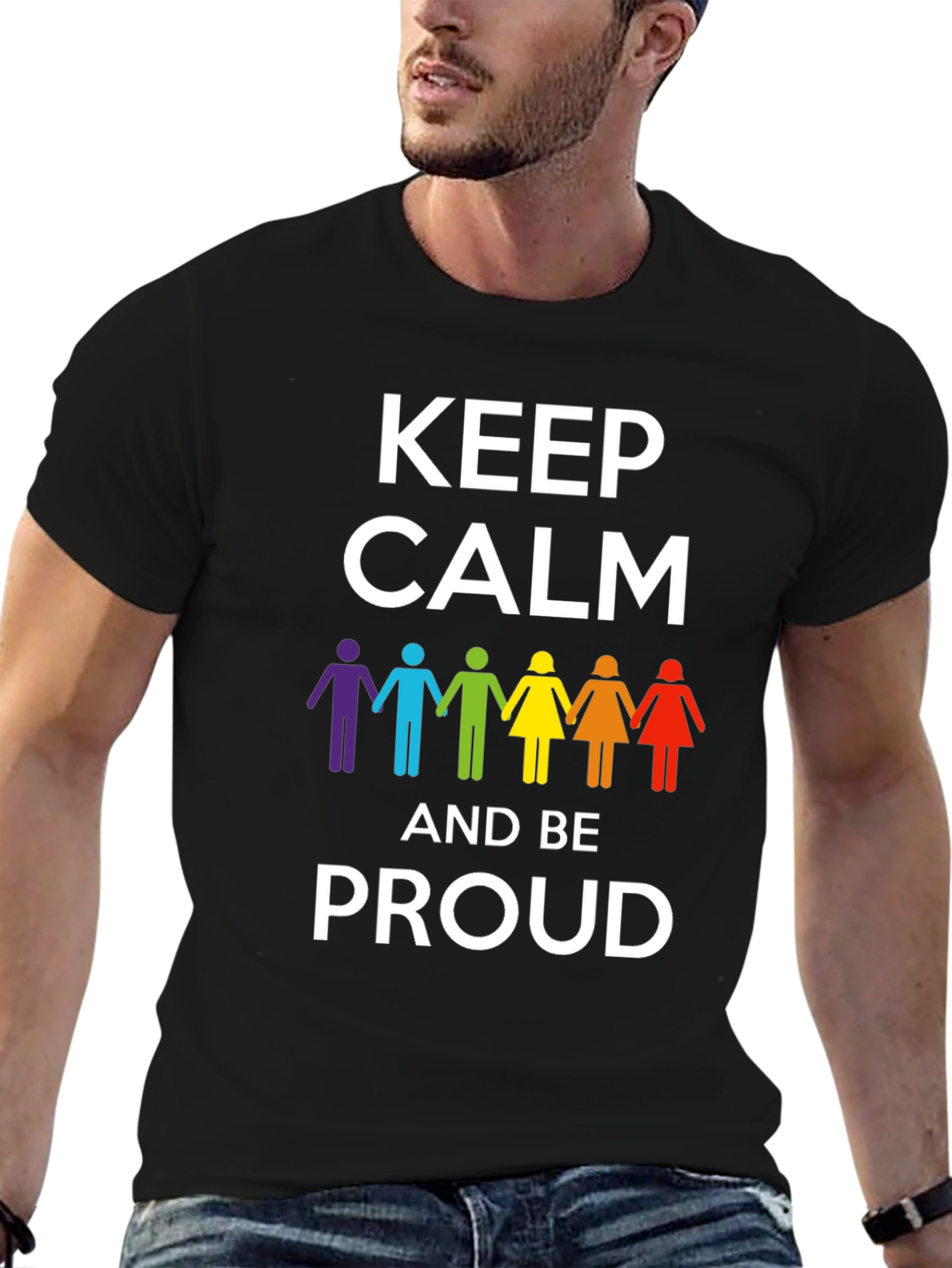 Keep Calm & Be Proud LGBT Pride T-Shirt