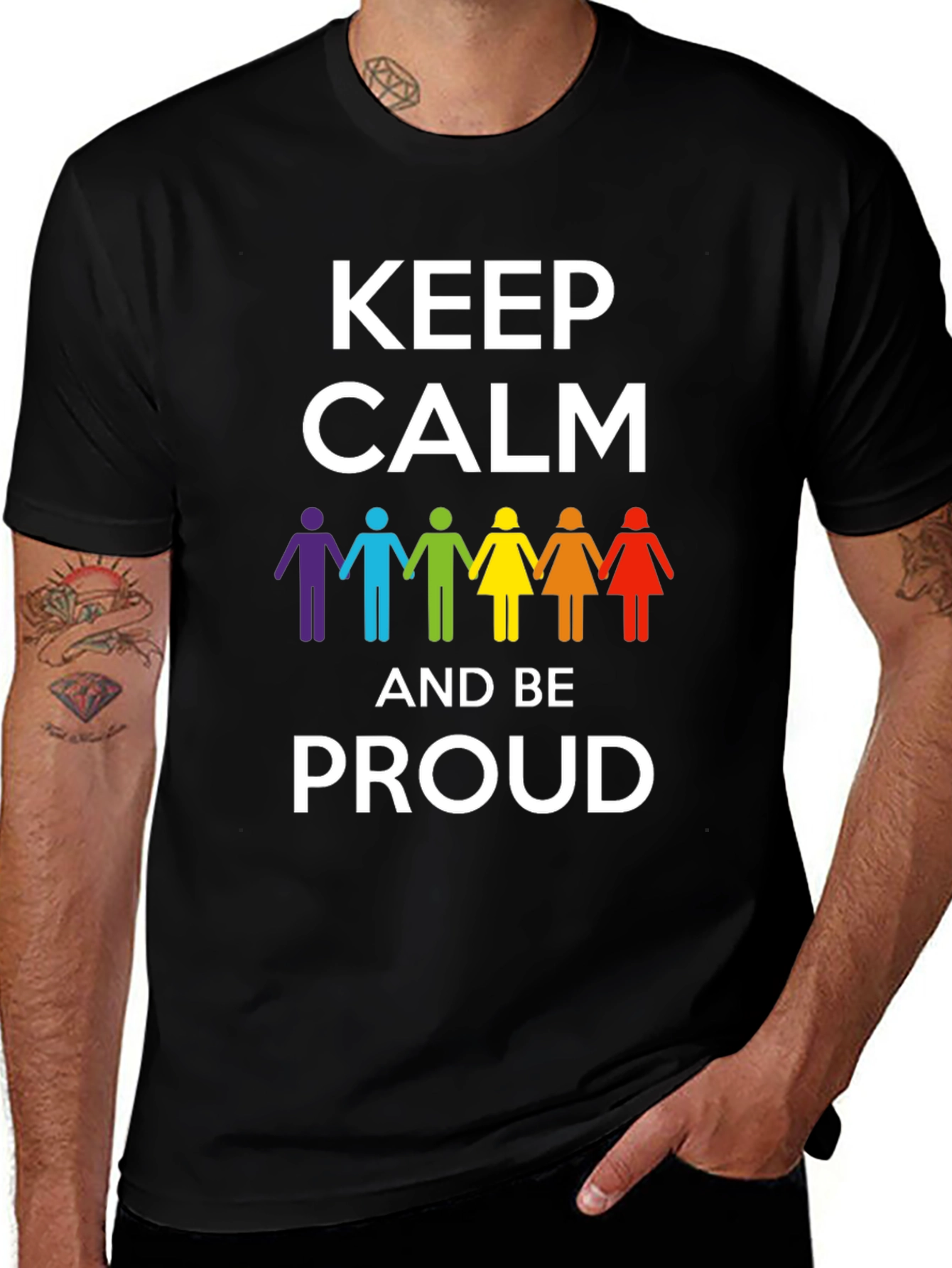 Keep Calm & Be Proud LGBT Pride T-Shirt