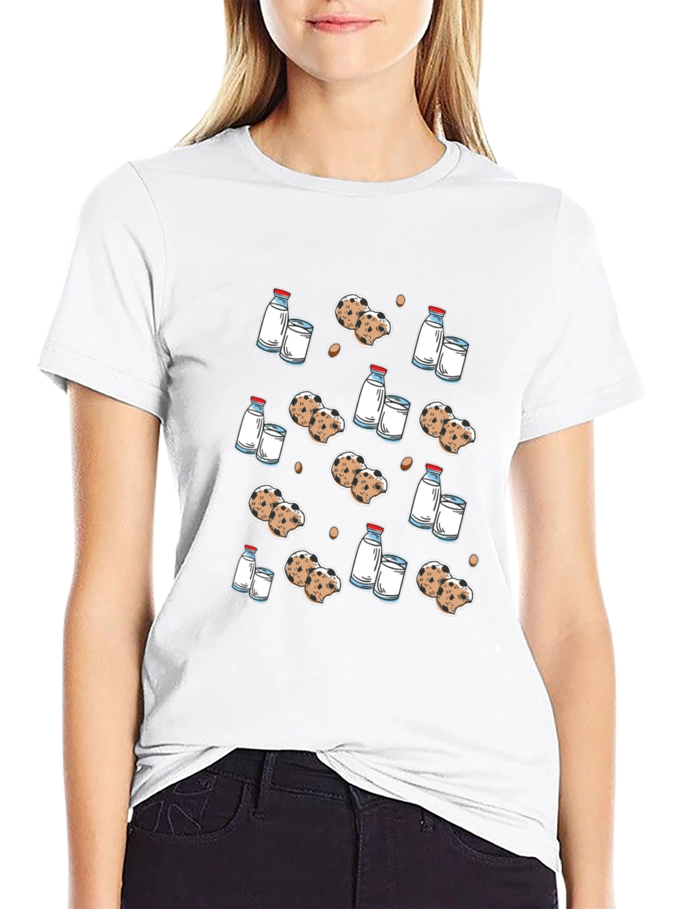 Milk & Cookies Graphic Tee - Black T-Shirt