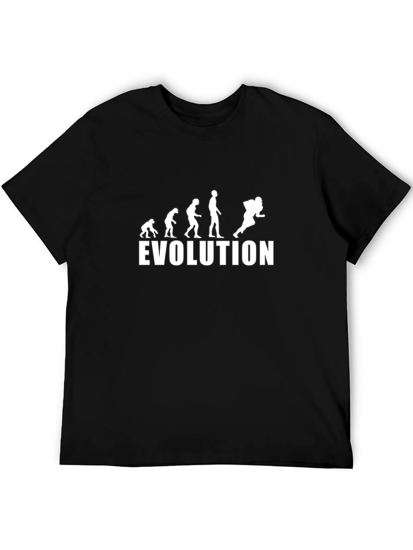 Evolution of Football T-Shirt - Black Cotton Tee