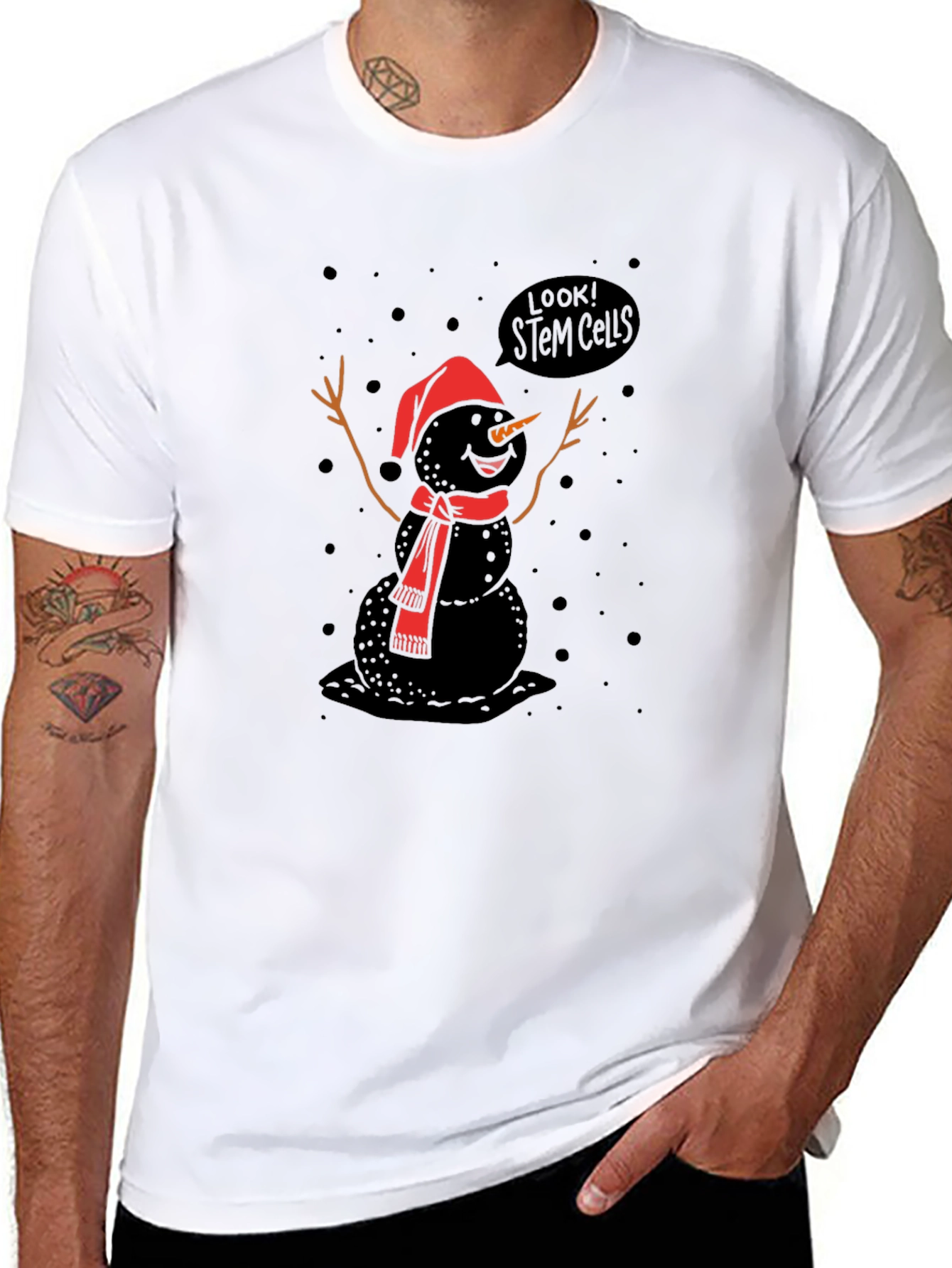 Look! Stem Cells Black Graphic Tee