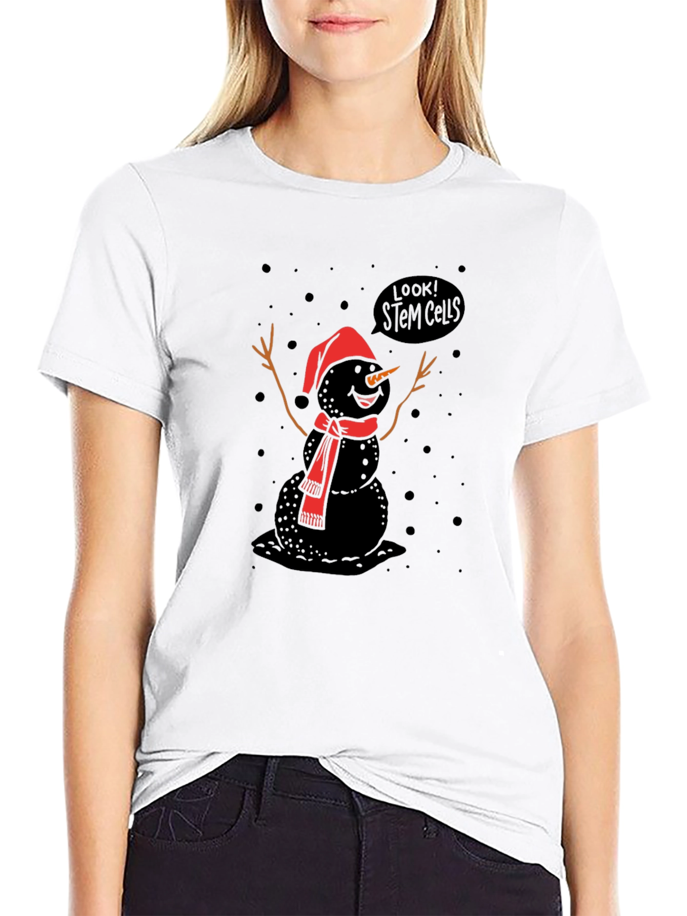 Look! Stem Cells Black Graphic Tee