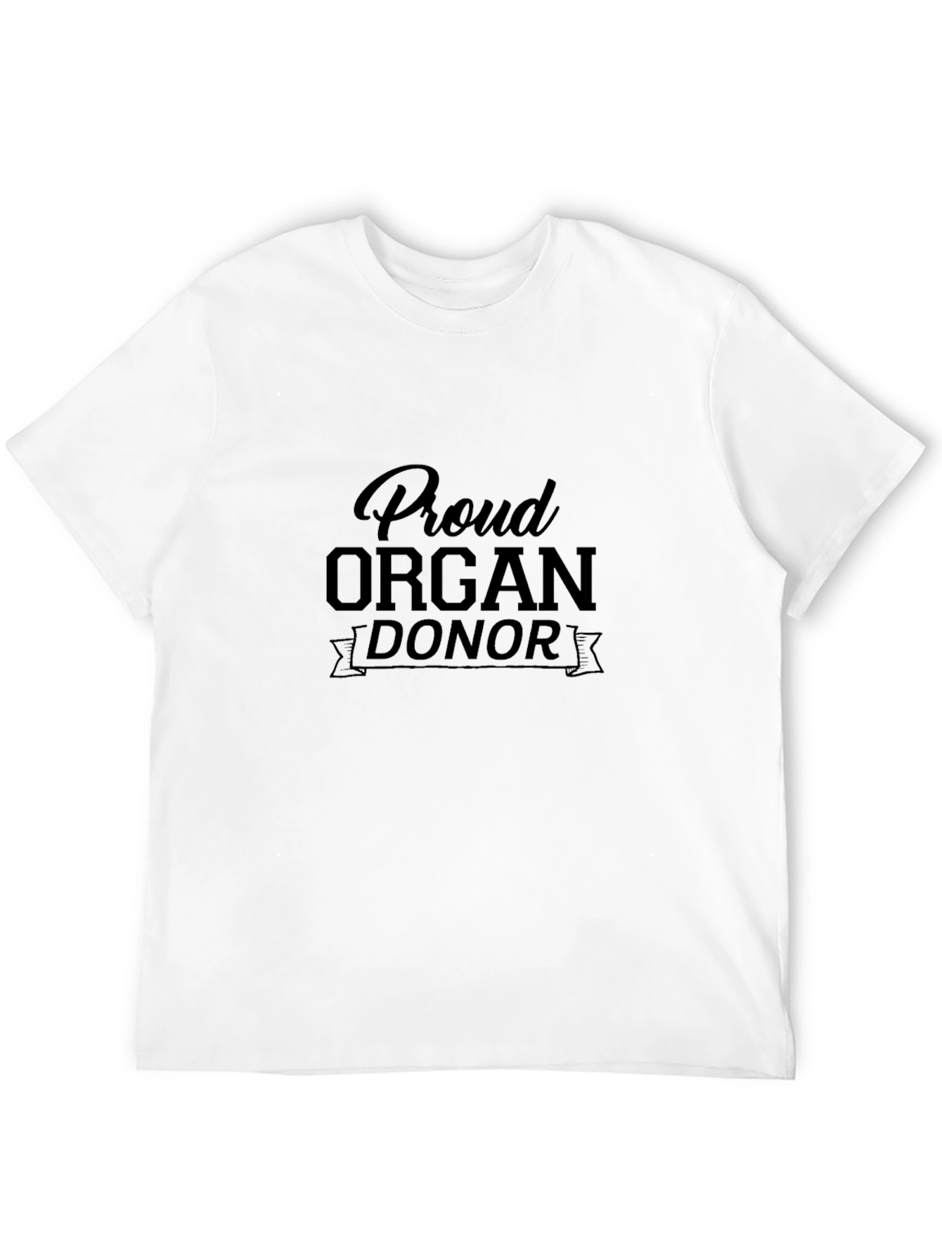 Proud Organ Donor Black Graphic T-Shirt