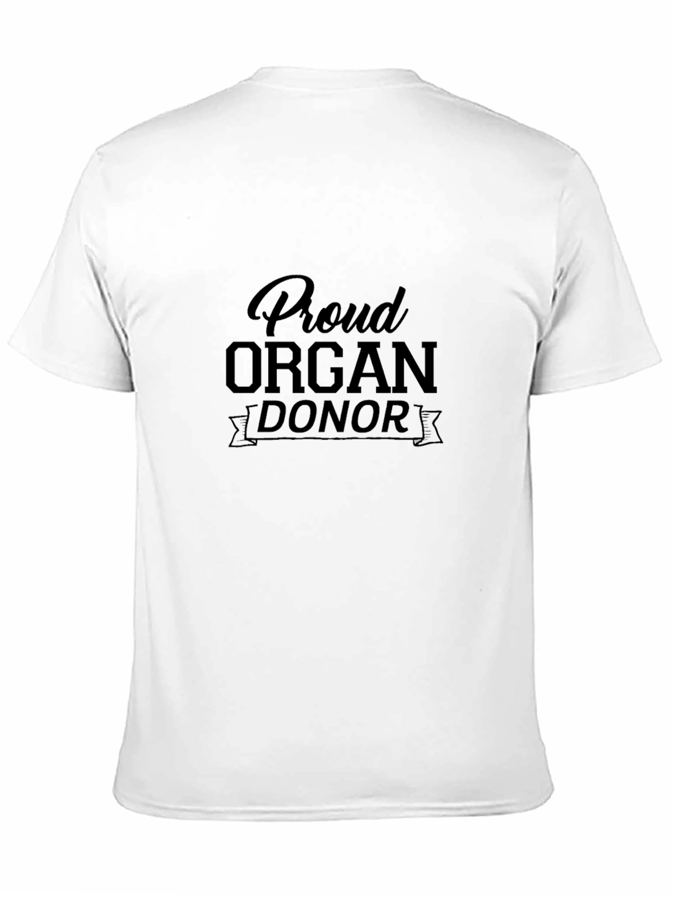 Proud Organ Donor Black Graphic T-Shirt