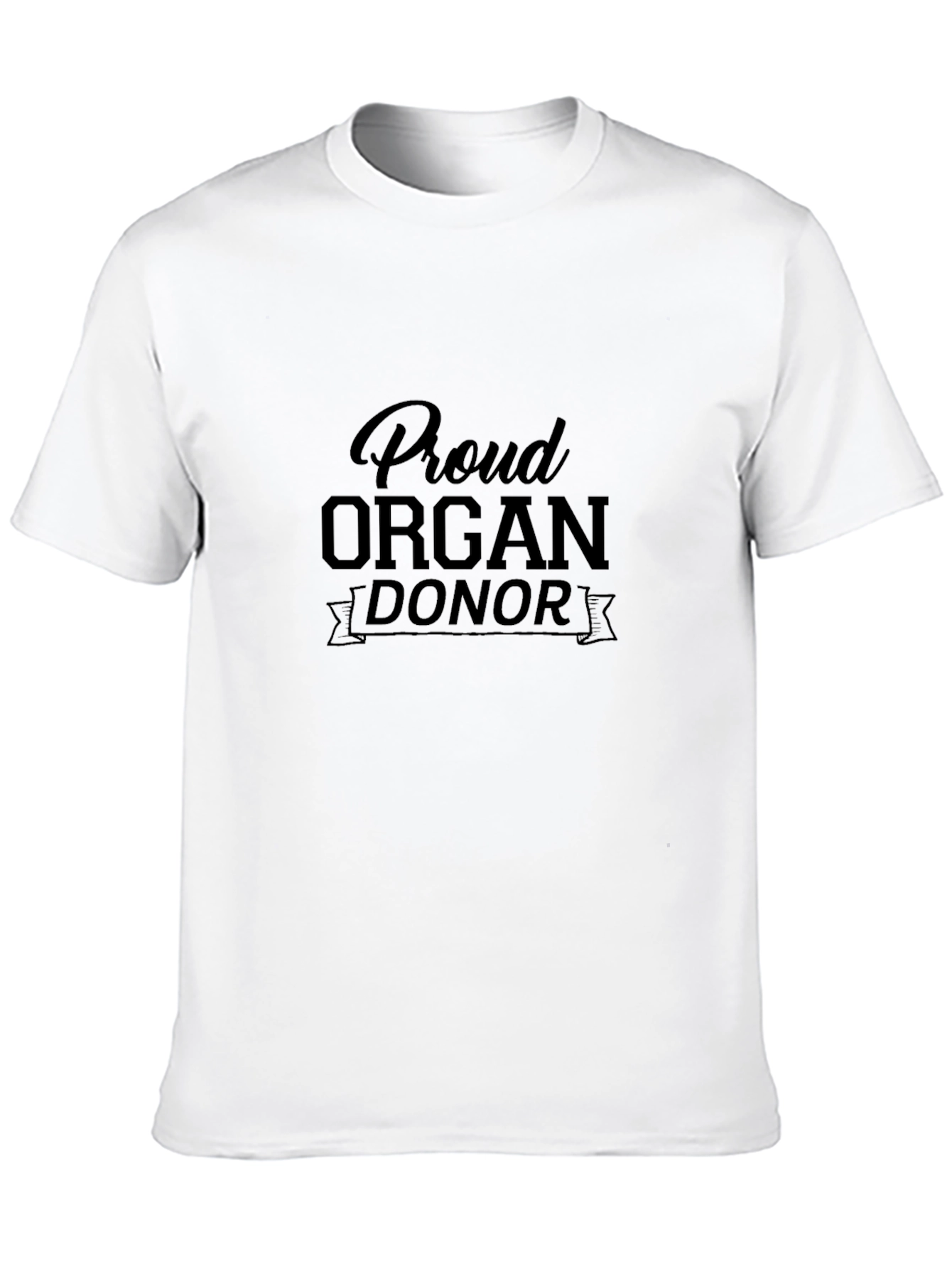 Proud Organ Donor Black Graphic T-Shirt
