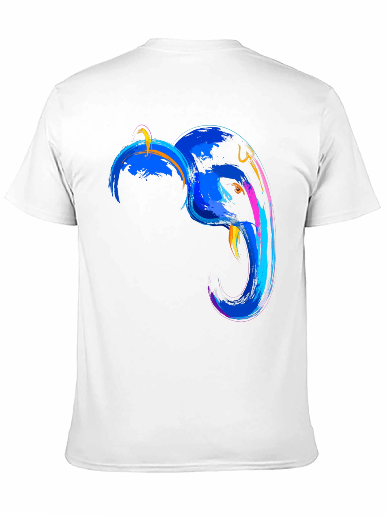 Abstract Elephant Graphic Tee - Mens Black T-Shirt