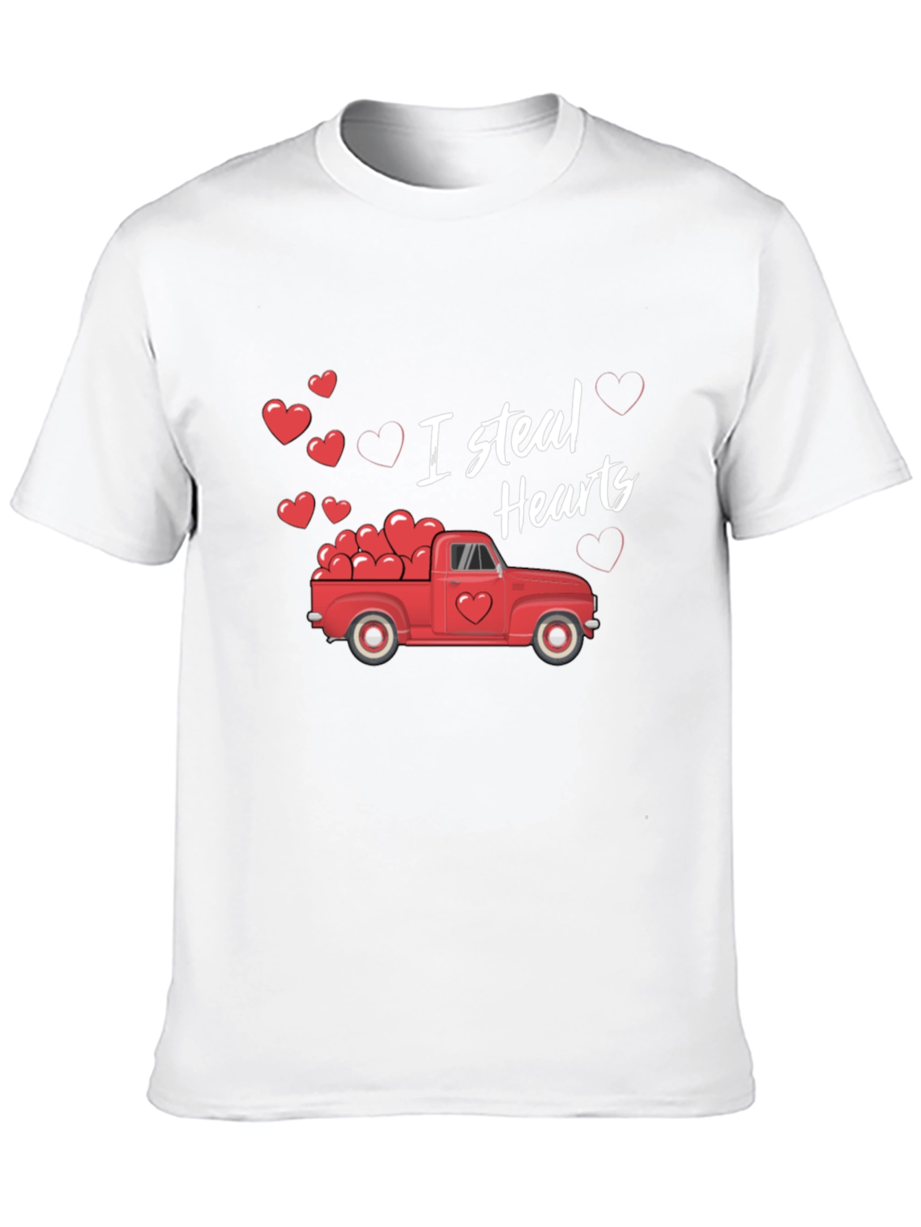 I Steal Hearts Valentines Day Truck Graphic Tee